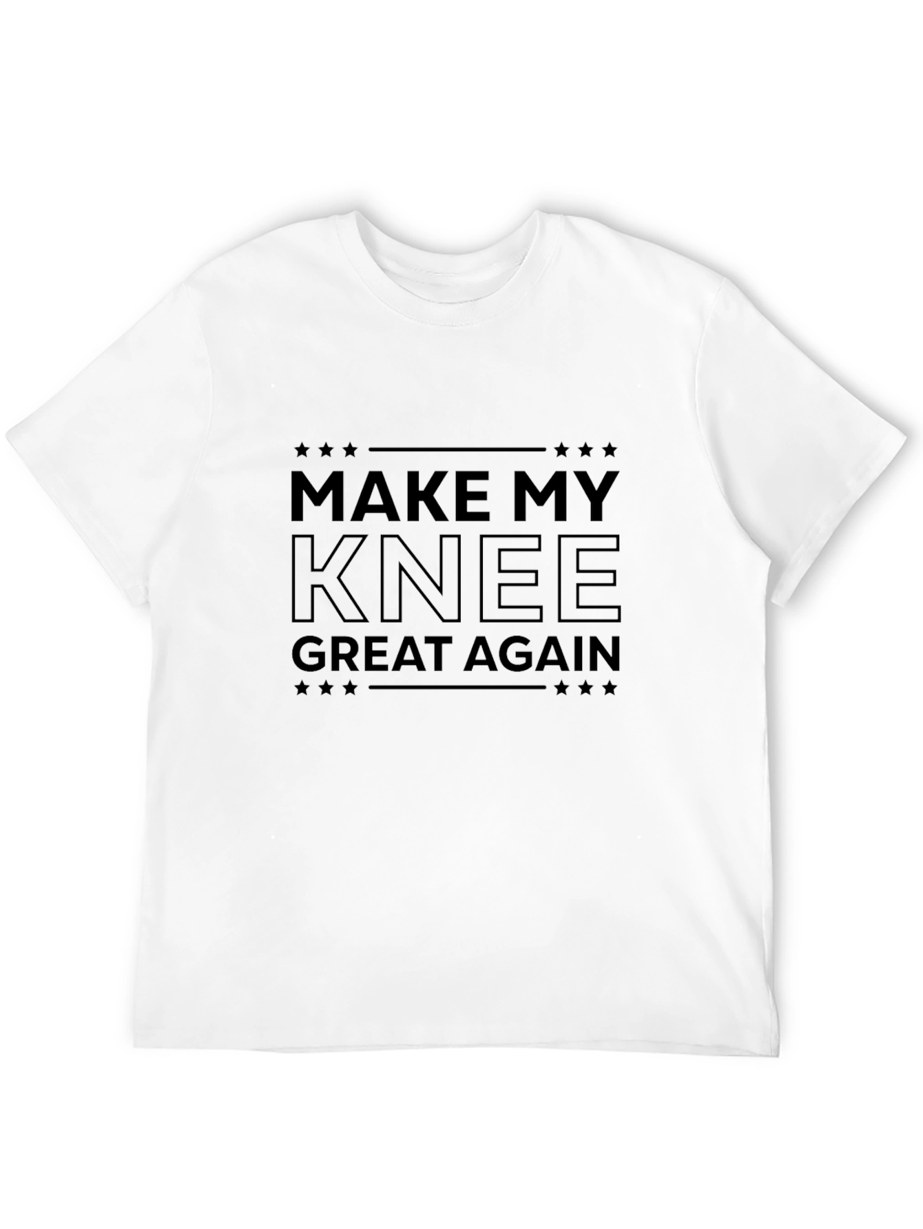 Black Make My Knee Great Again Black T-Shirt view 12