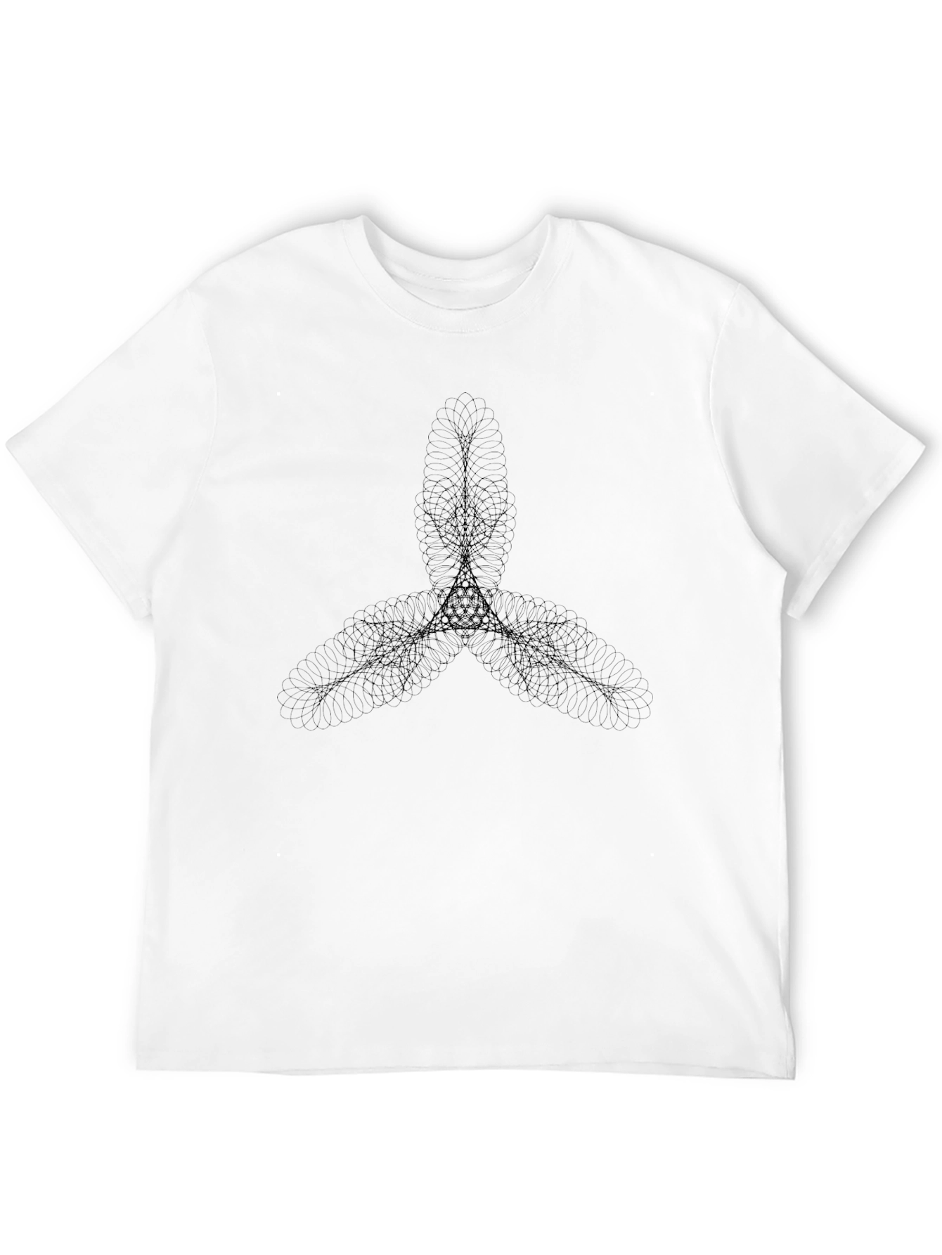 Black Geometric Tri-Branch Graphic Tee view 12