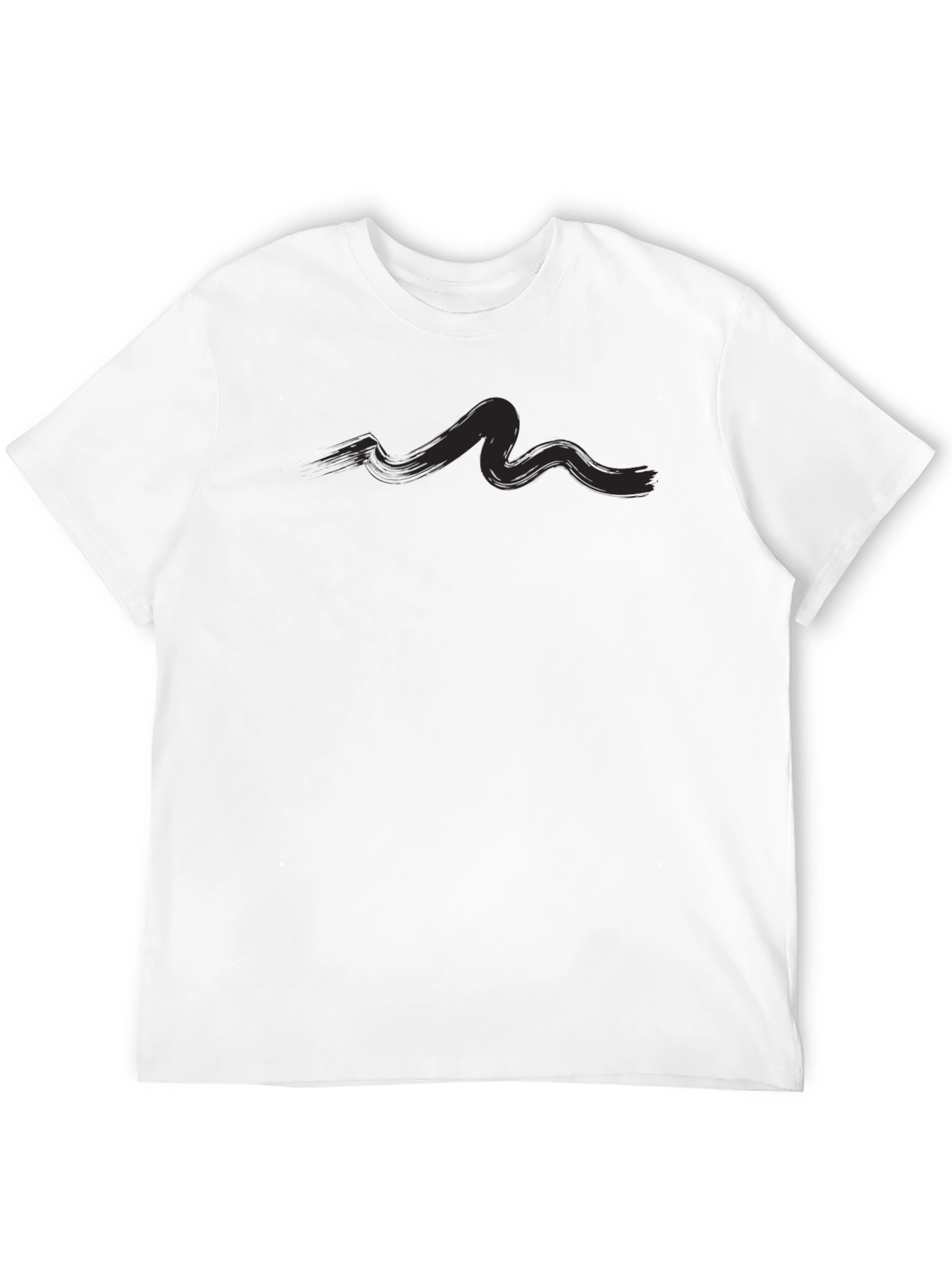 Black Men's Casual Black Graphic Tee Shirt view 12