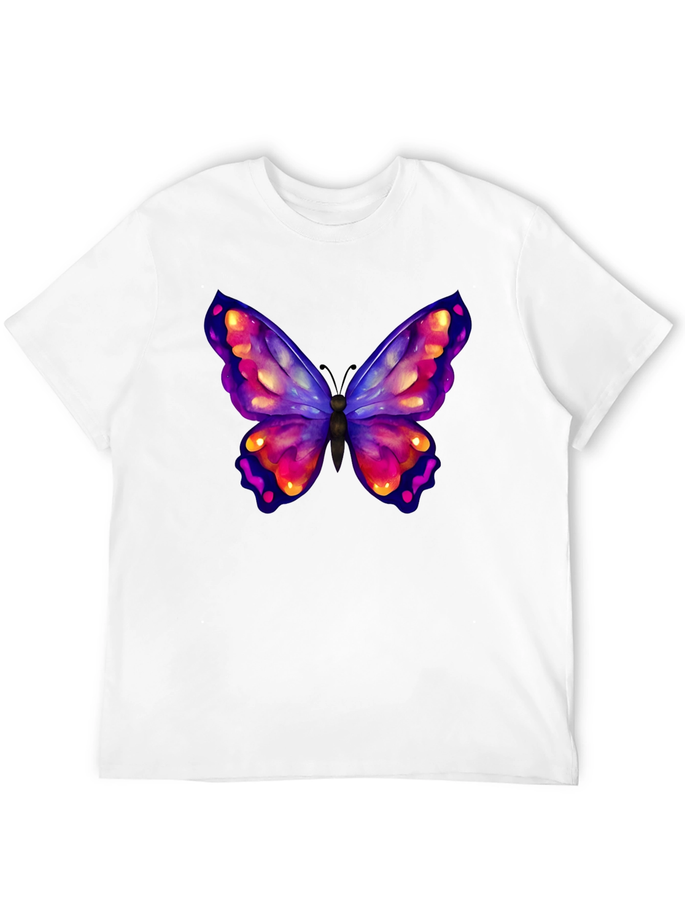 Black Butterfly Graphic Black T-Shirt view 12