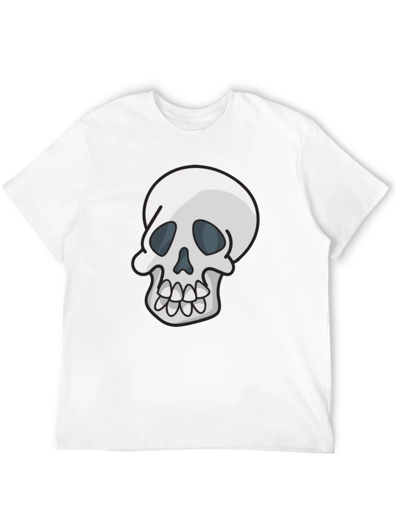 Black Skull Graphic Tee - Casual Black T-Shirt view 12