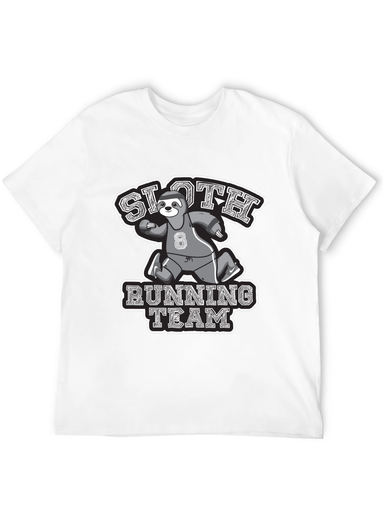 Black Sloth Running Team Graphic Tee view 12