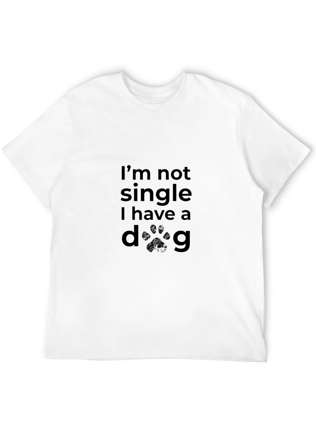Black I'm Not Single I Have a Dog Tee view 12