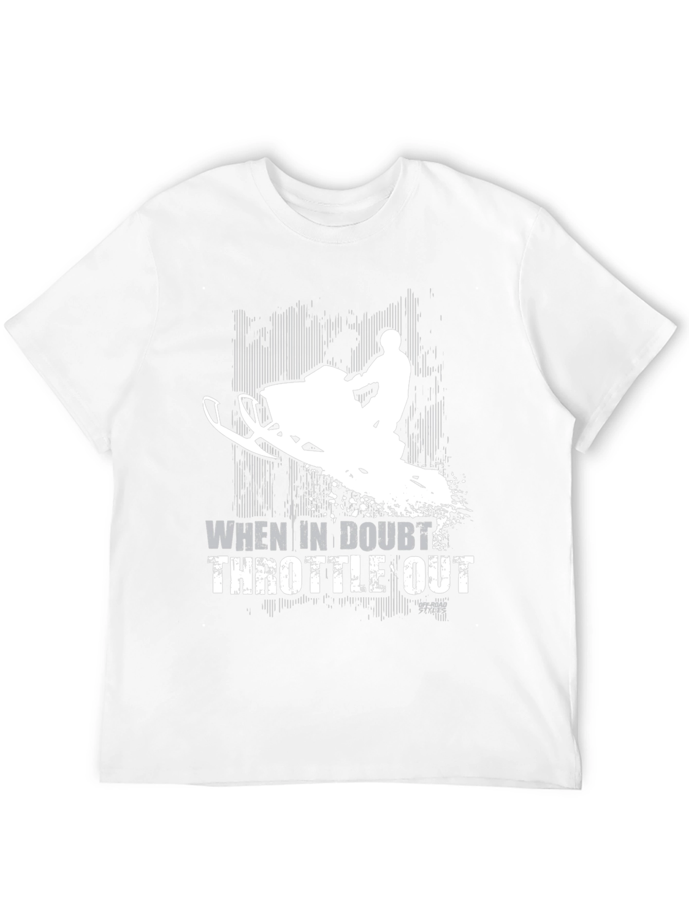 Black When in Doubt Throttle Out Snowmobile Black T-Shirt view 12