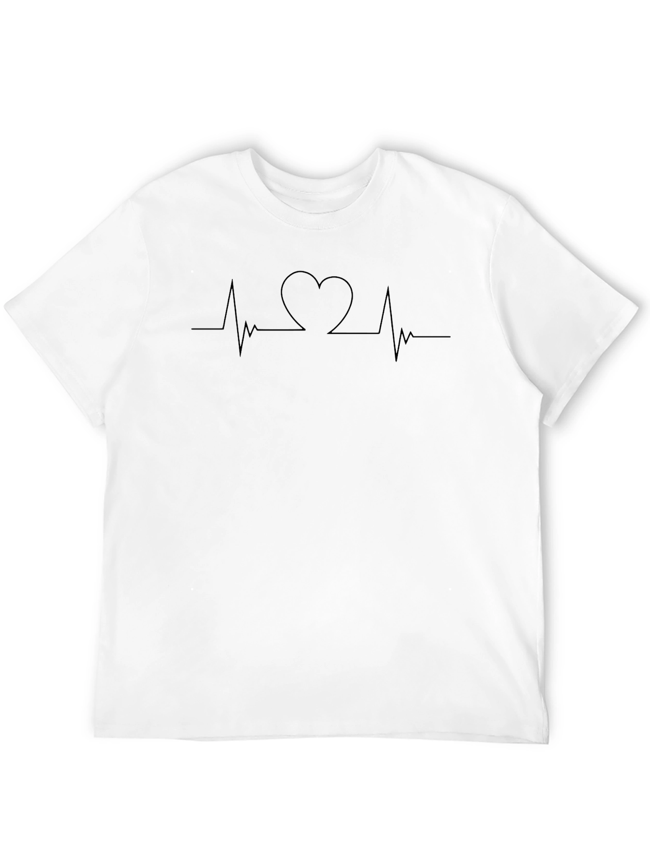 Black Heartbeat Graphic Tee - Classic Style view 12