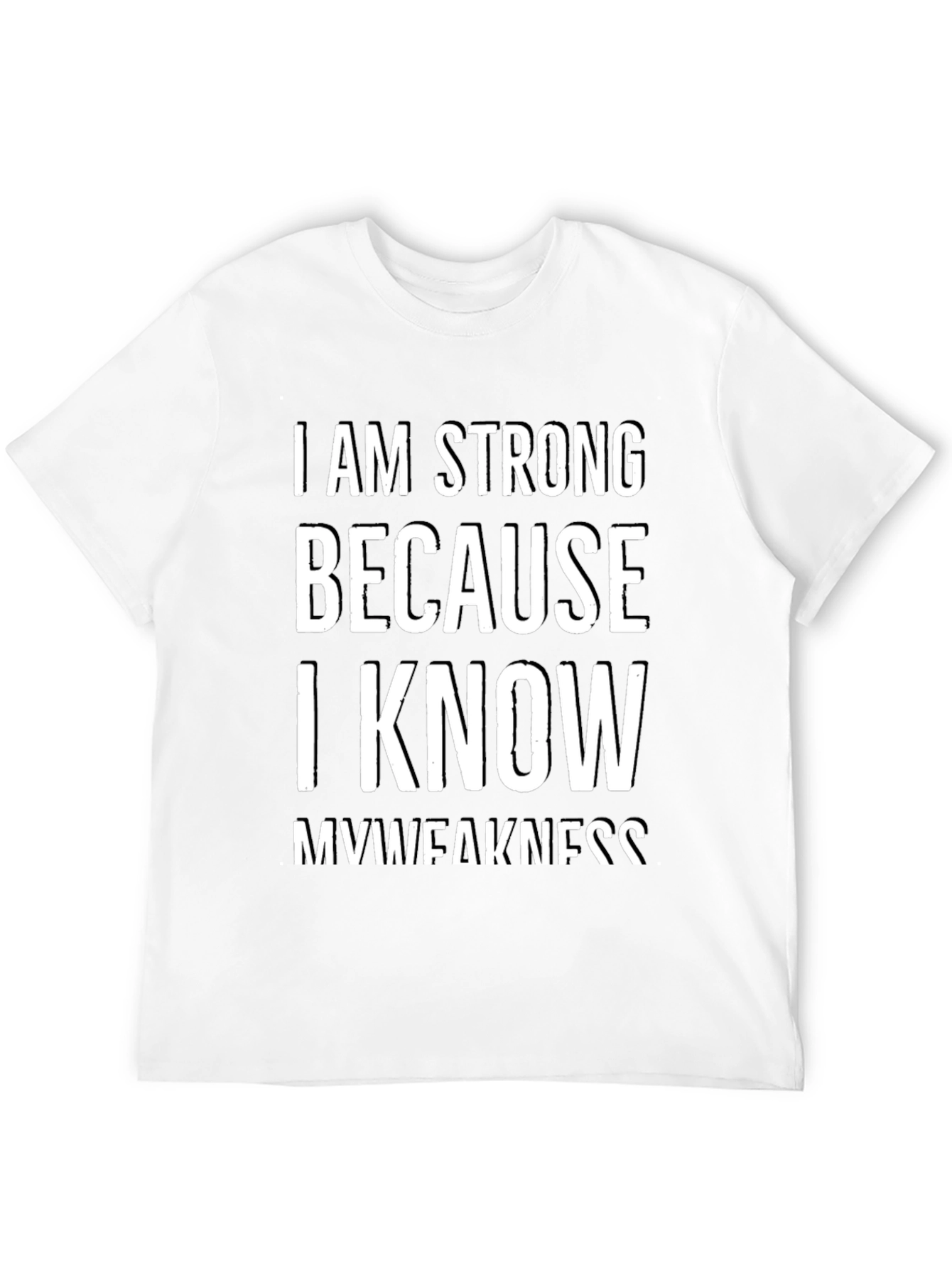Black I Am Strong Men's Graphic T-Shirt view 12