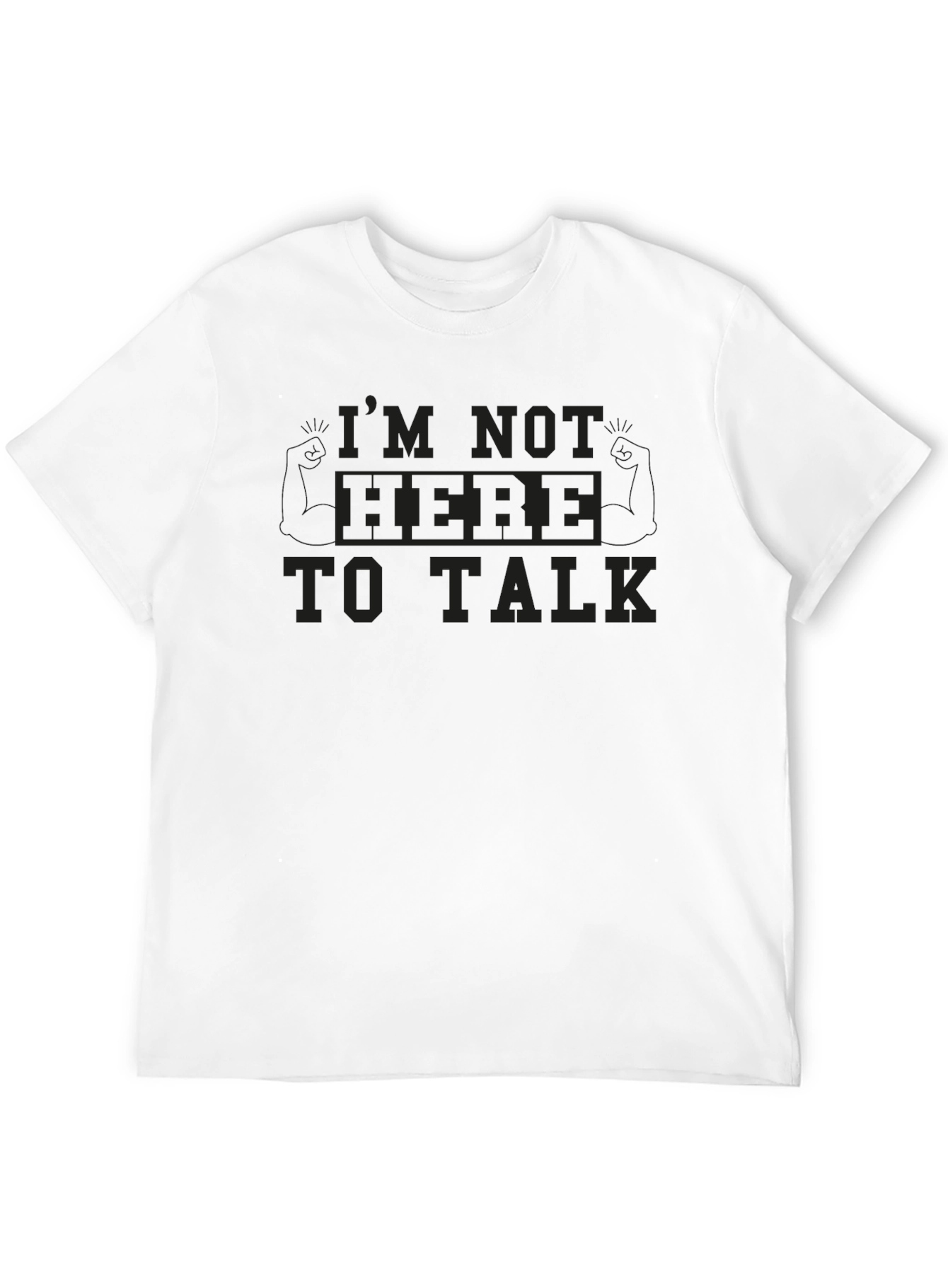 Black I'm Not Here to Talk Graphic Tee view 12