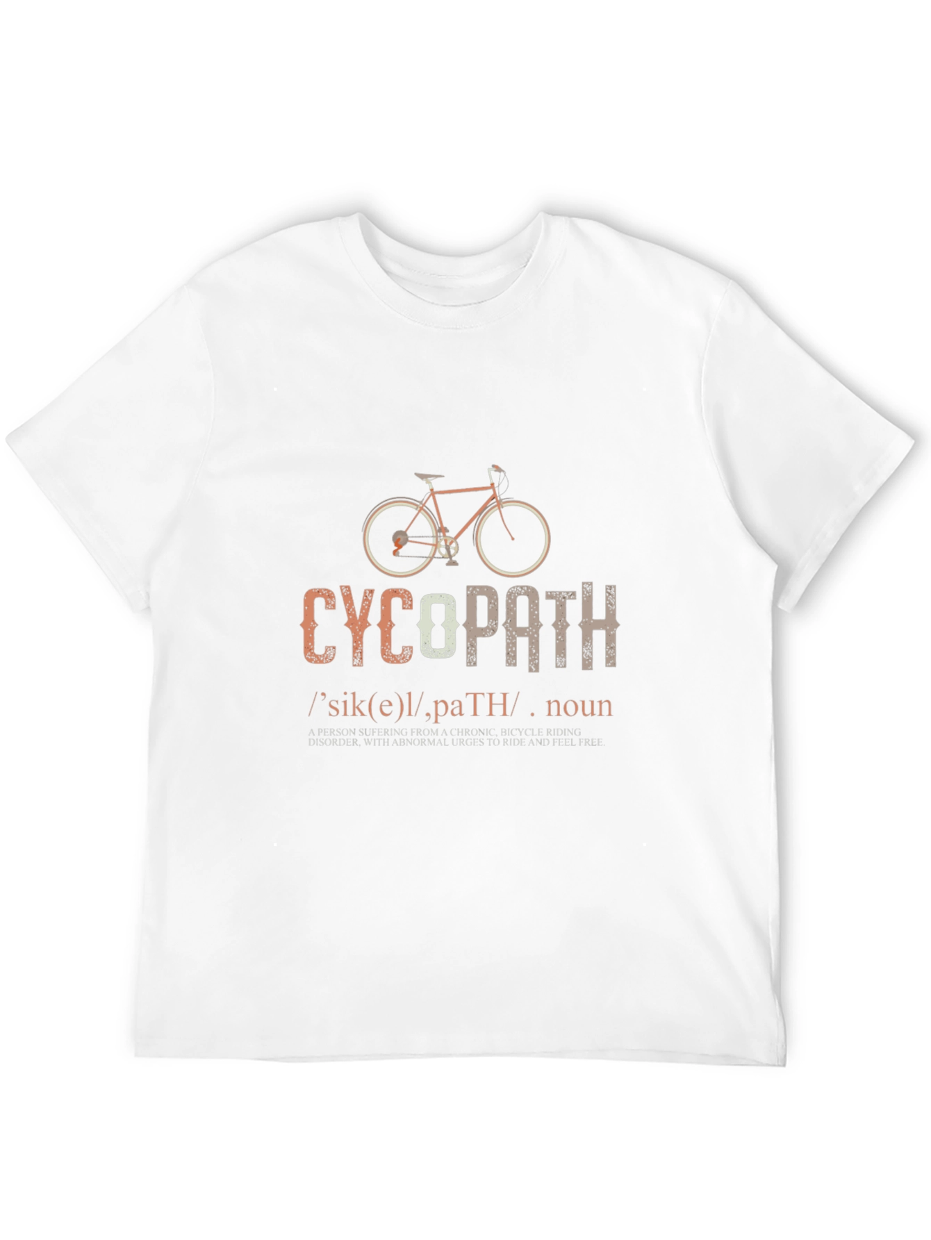 Black Cyco-path Bicycle T-Shirt - Funny Cycling Tee view 12