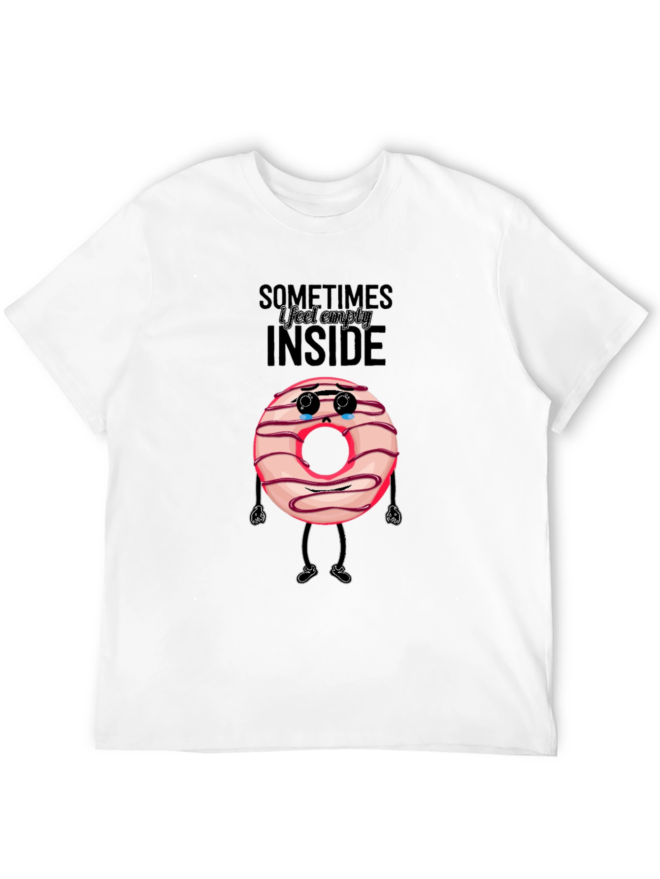 Black Sad Donut T-Shirt: Sometimes I Feel Empty Inside view 12