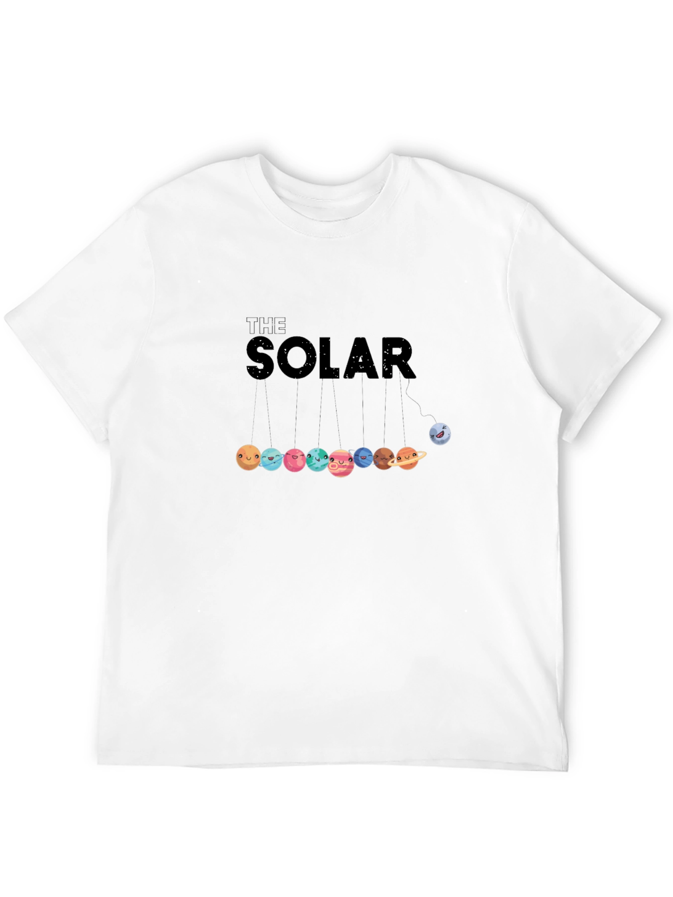 Black Solar System Planets Graphic Black T-Shirt view 12