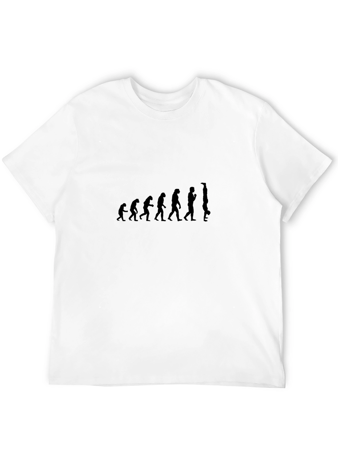 Black Evolution of Yoga Handstand Black T-Shirt view 12