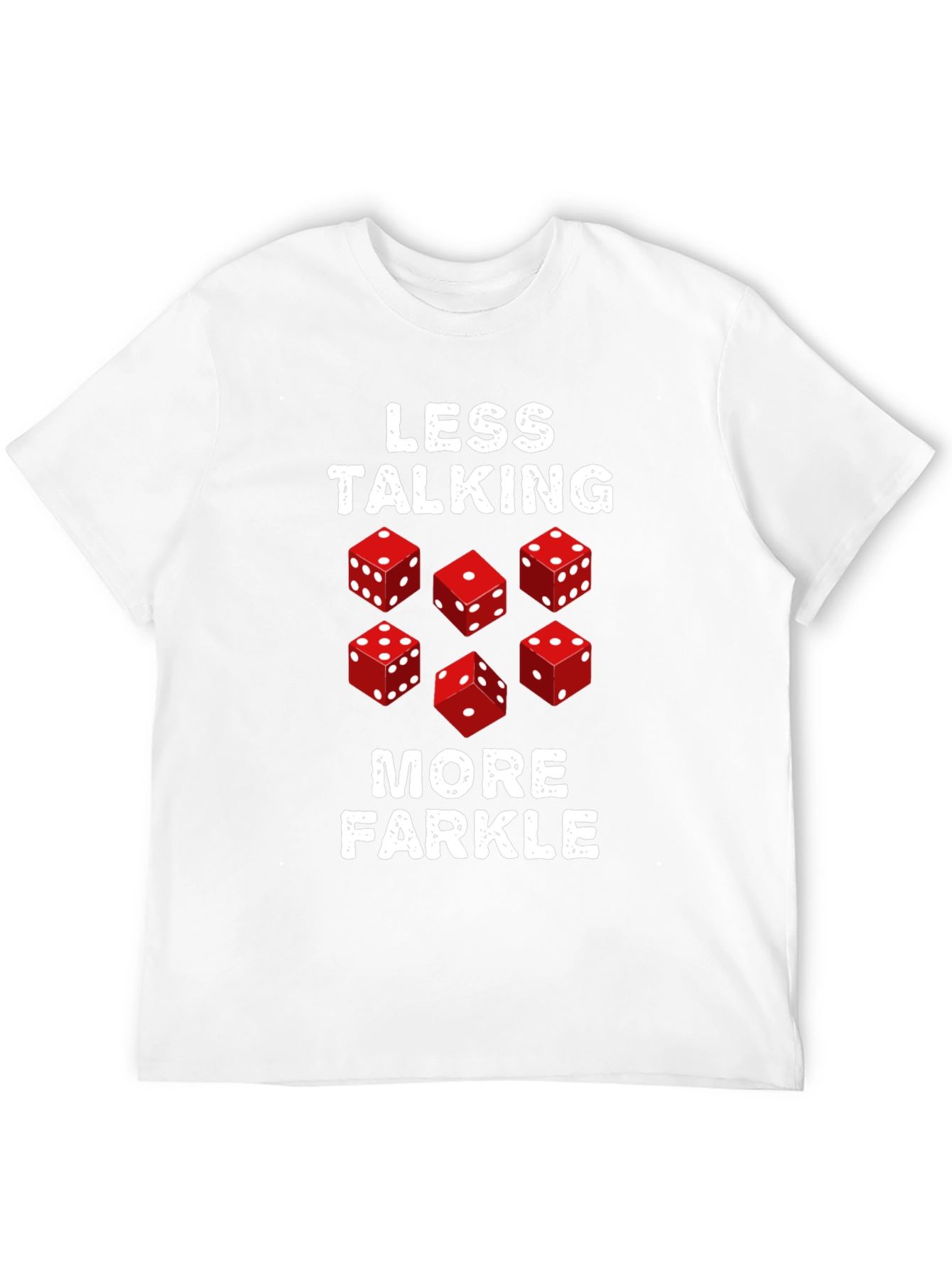 Black Less Talking More Farkle Dice Graphic T-Shirt view 12