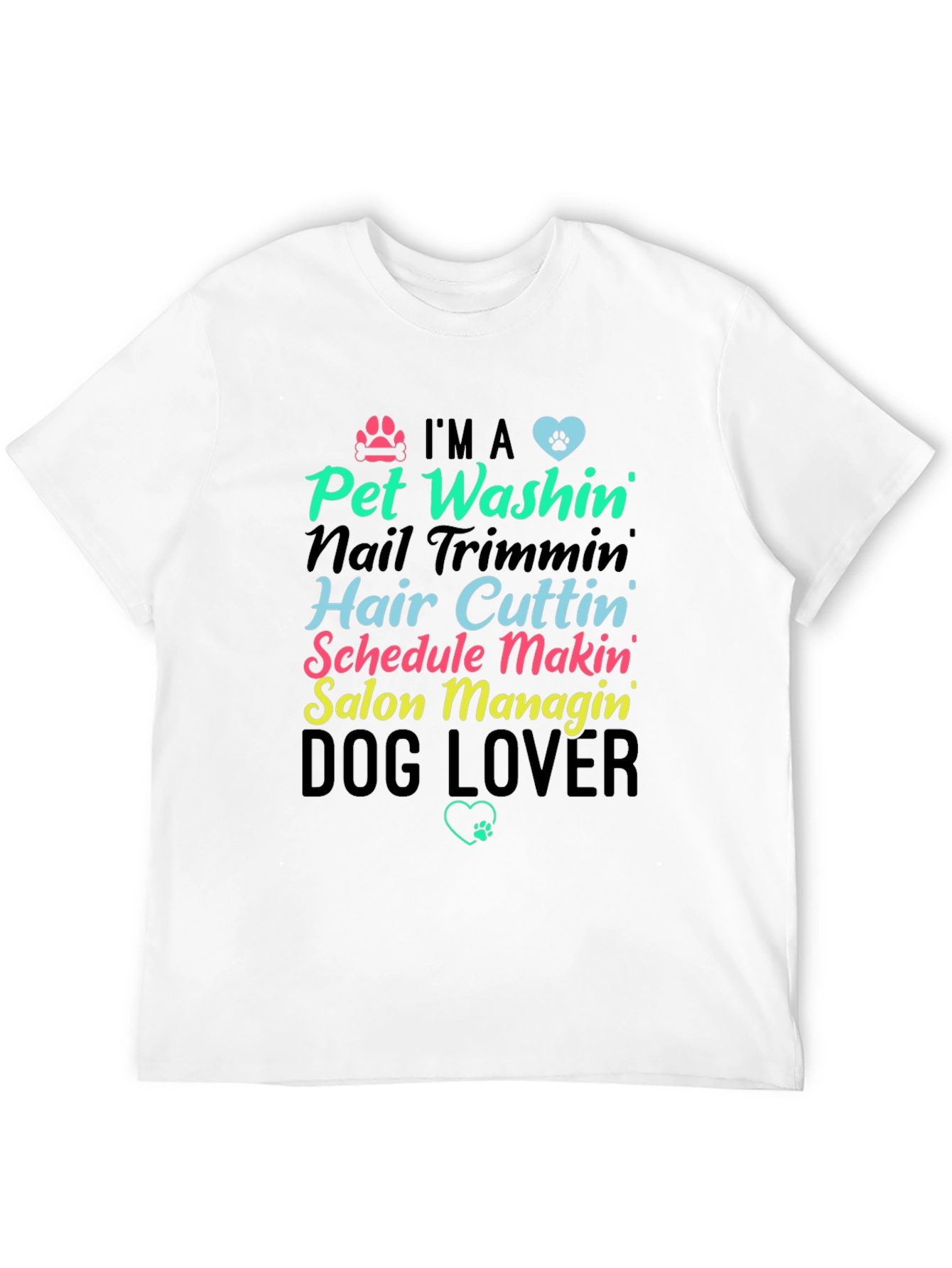 Black Pet Groomer Graphic T-Shirt view 12