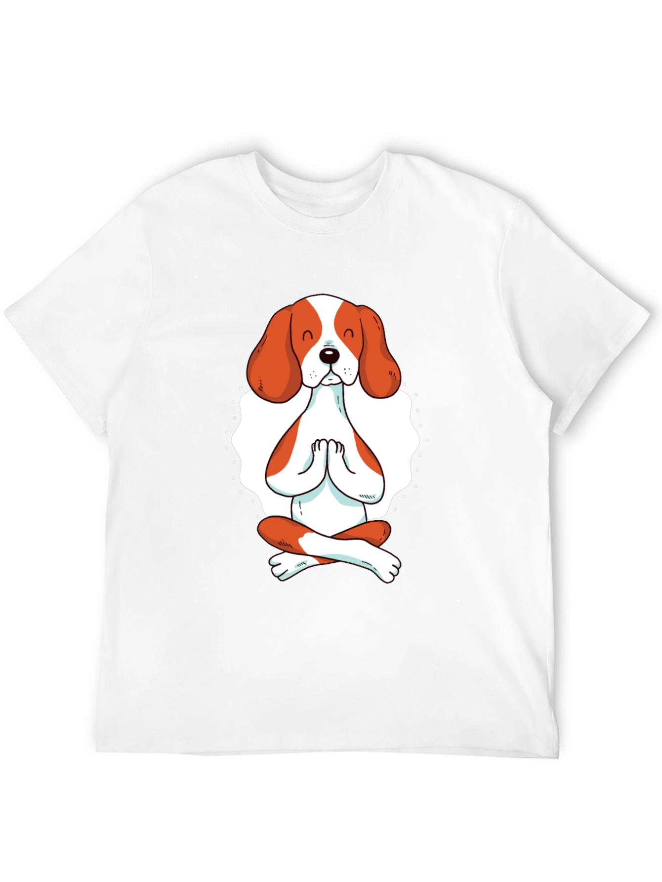 Black Yoga Dog Graphic Tee - Meditating Beagle T-Shirt view 12
