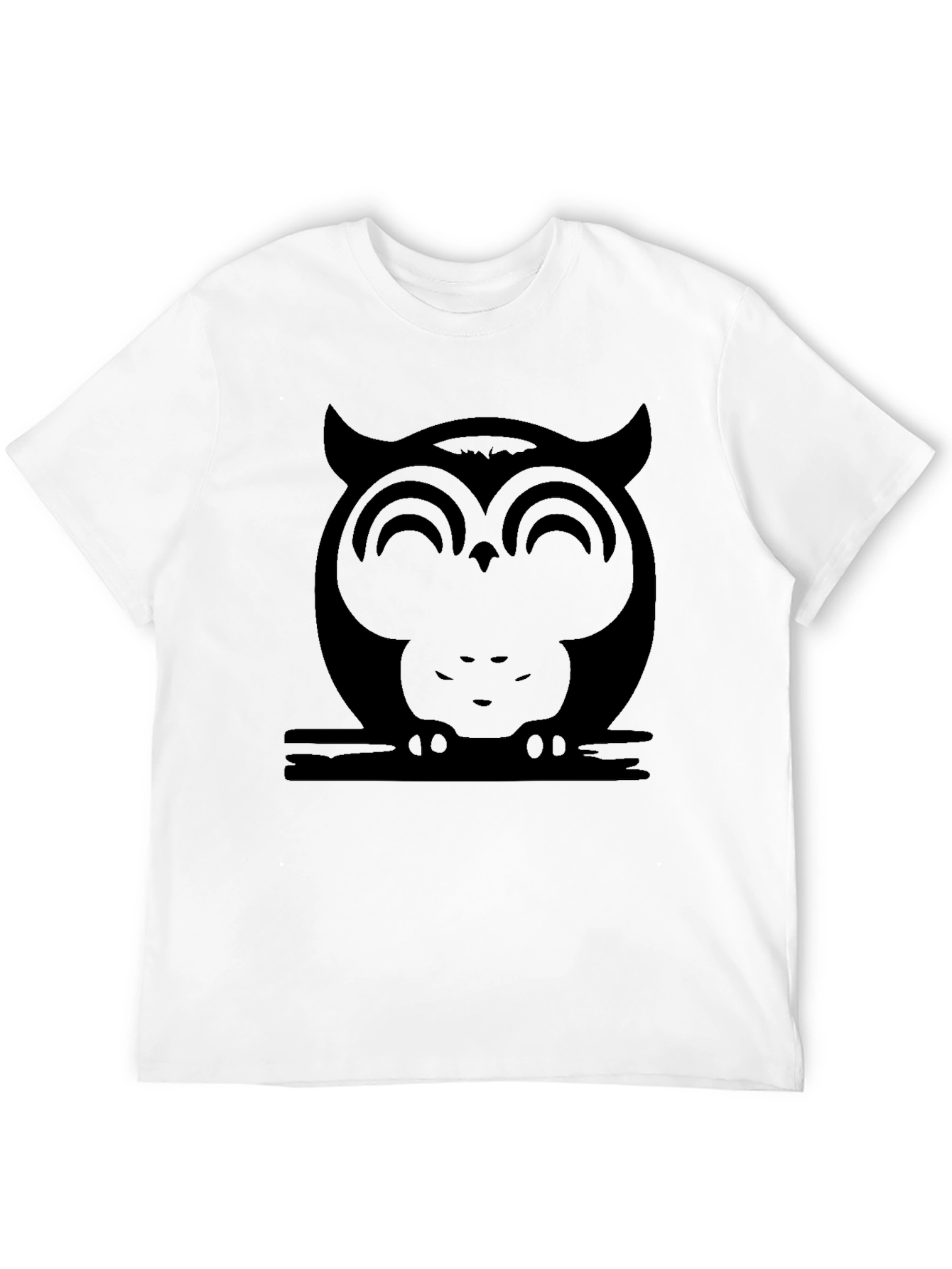 Black Owl Graphic Black T-Shirt - Unisex Style view 12