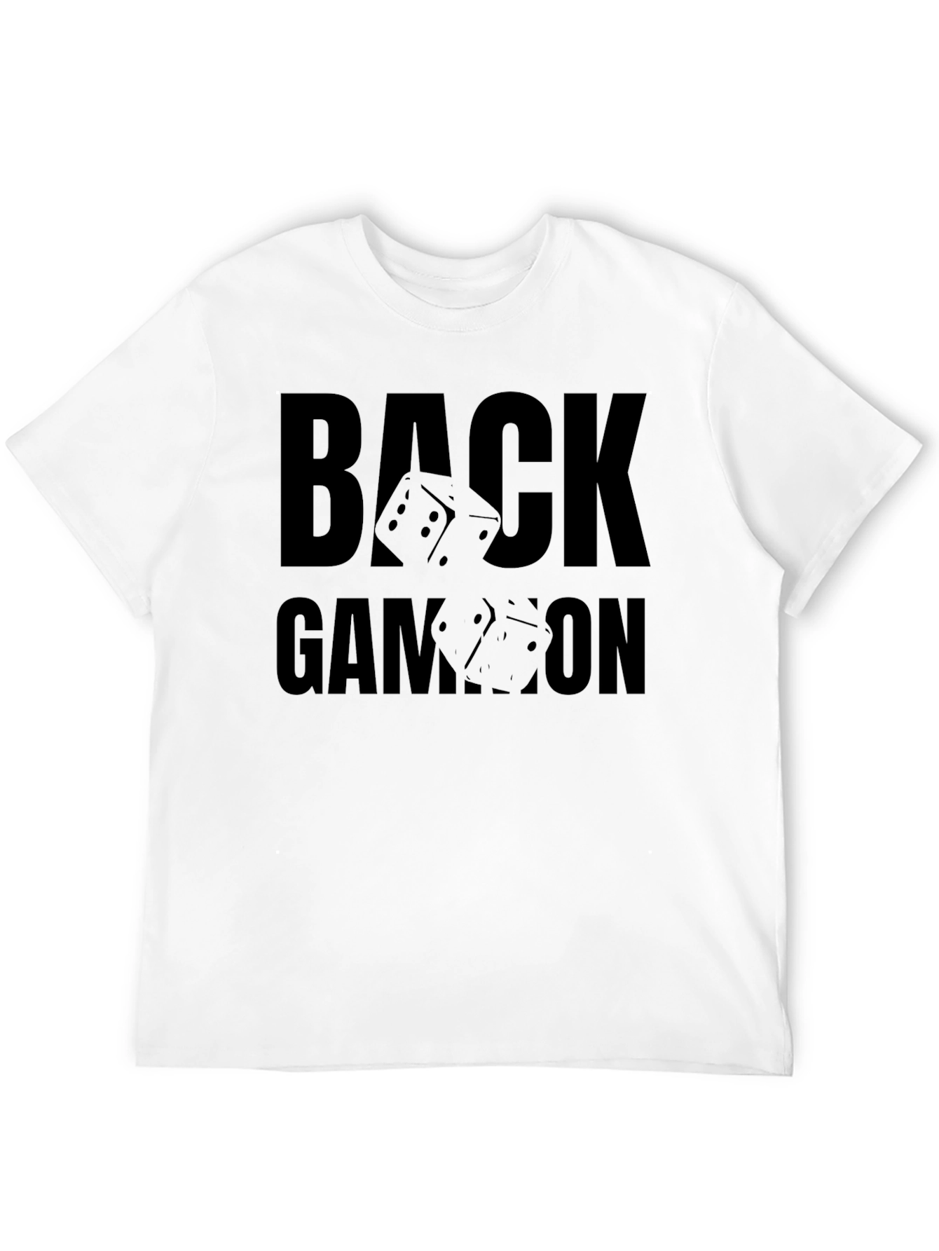 Black Backgammon Dice Graphic Tee - Black Cotton view 12