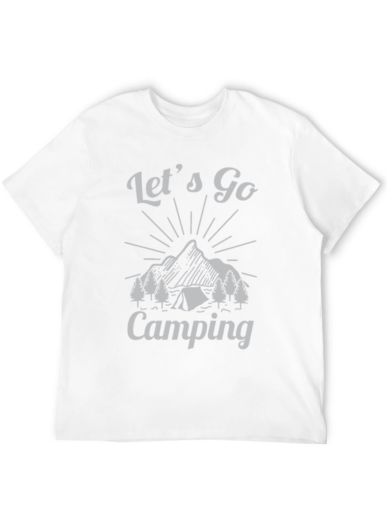 Black Let's Go Camping T-Shirt view 12