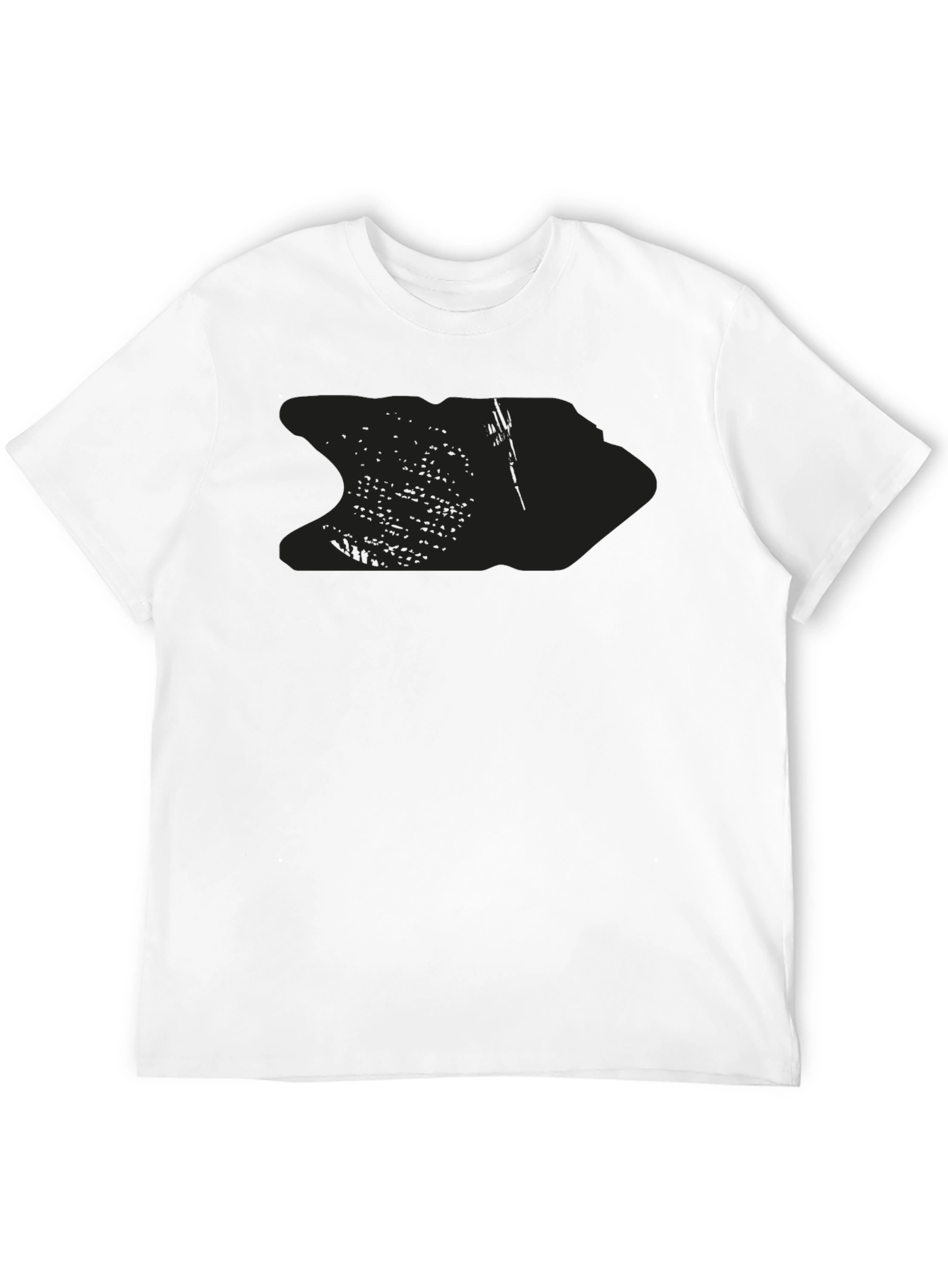 Black Men's Solid Black Crew Neck Short Sleeve T-Shirt view 12