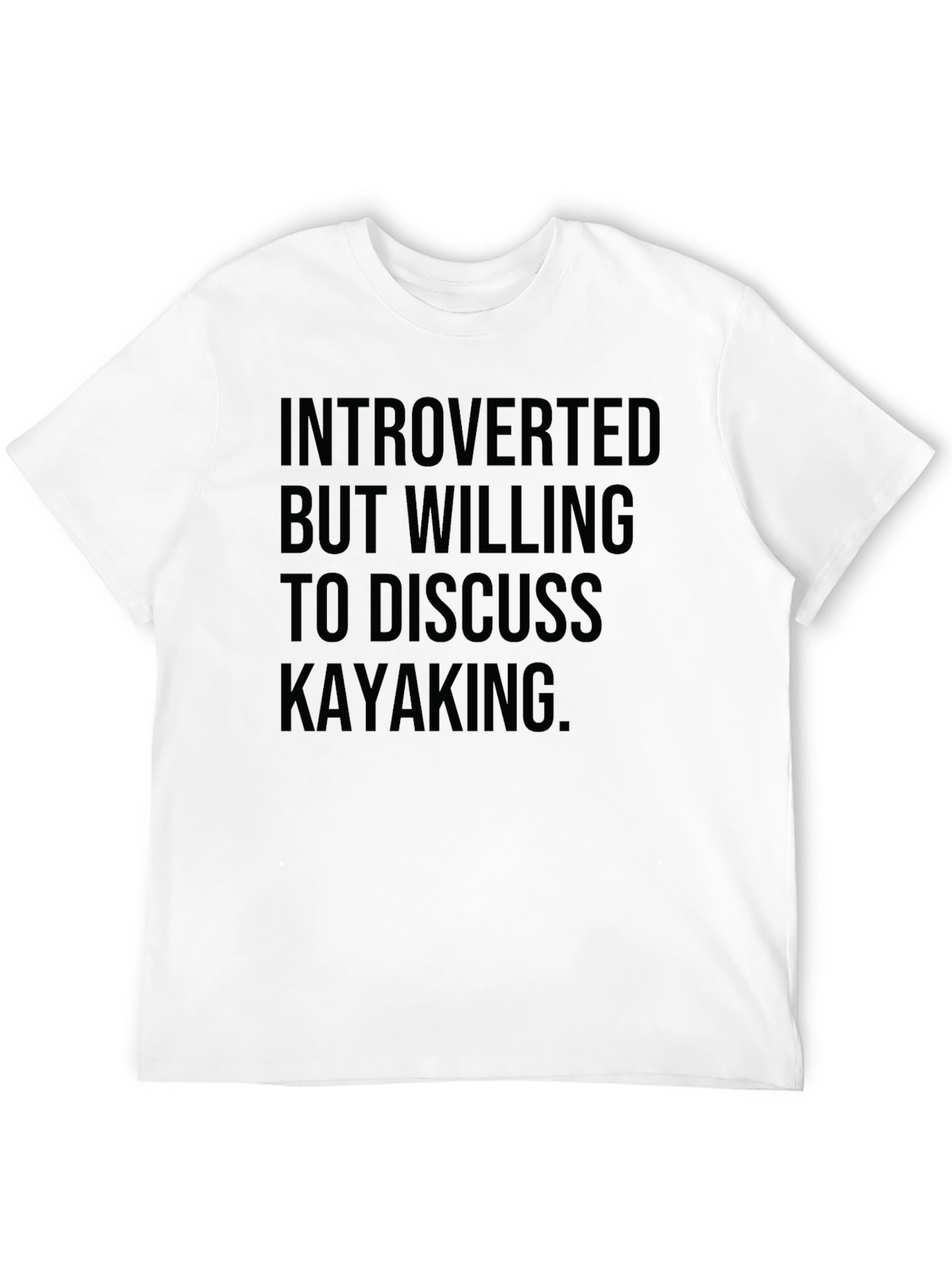 Black Introverted Kayaking T-Shirt - Humorous Tee view 12