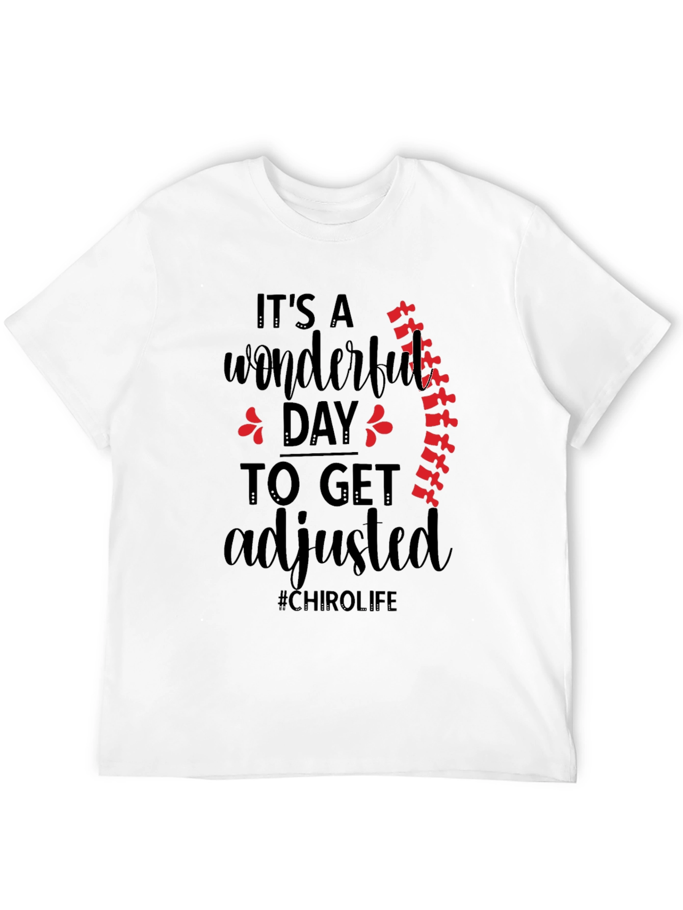 Black Chirolife Chiropractic Adjustment T-Shirt view 12