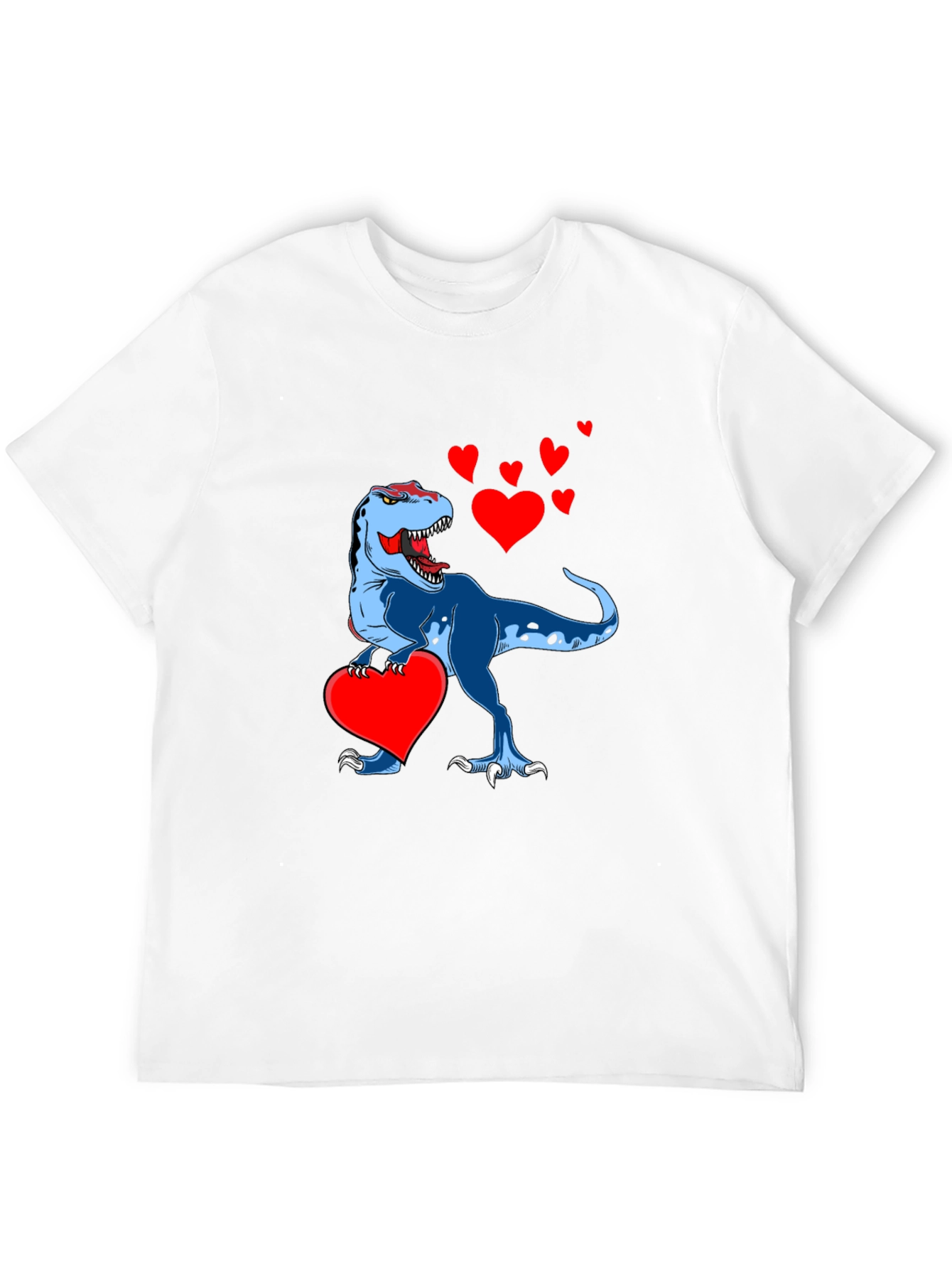 Black Dino Love T-Shirt: Tyrannosaurus Rex Heart Valentine's Day view 12