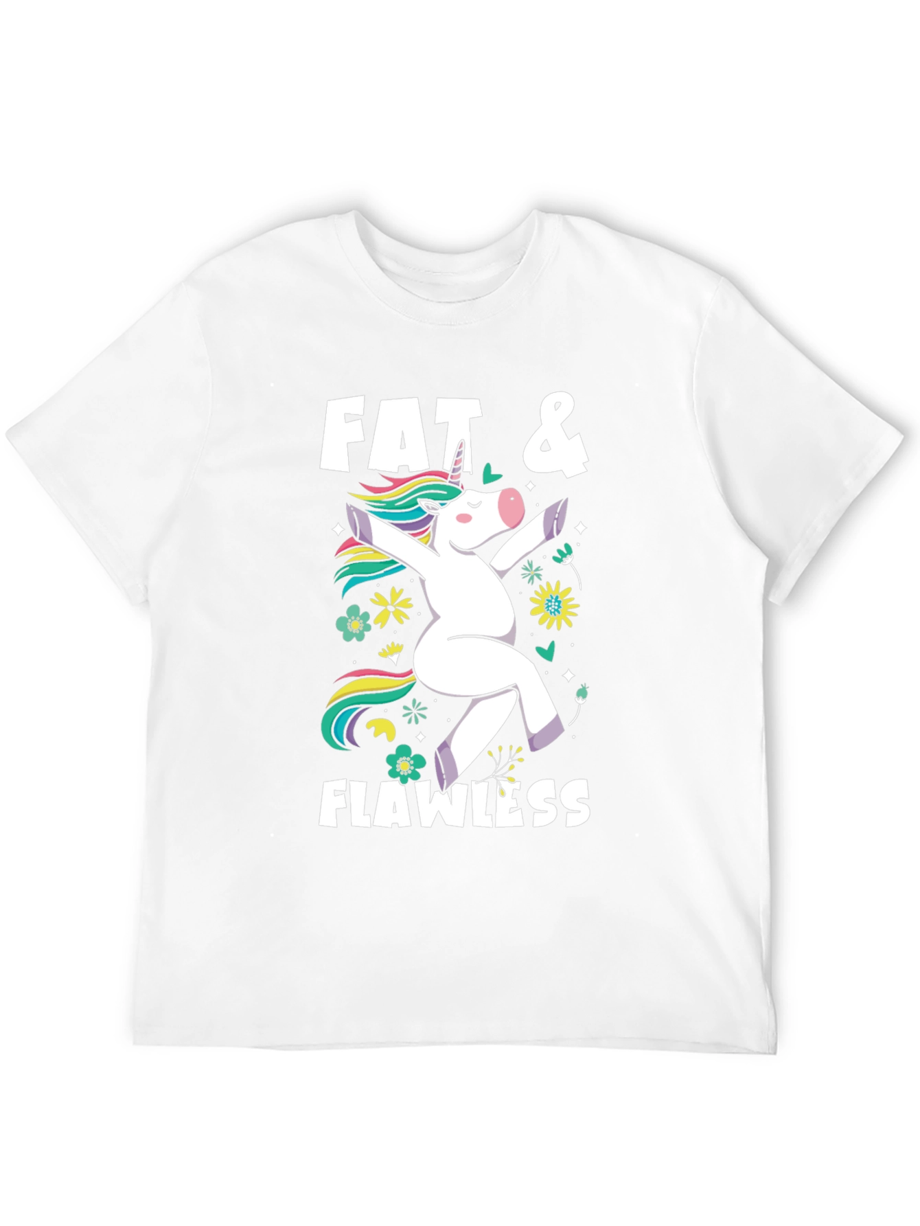 Black Fat & Flawless Unicorn Graphic Tee view 12