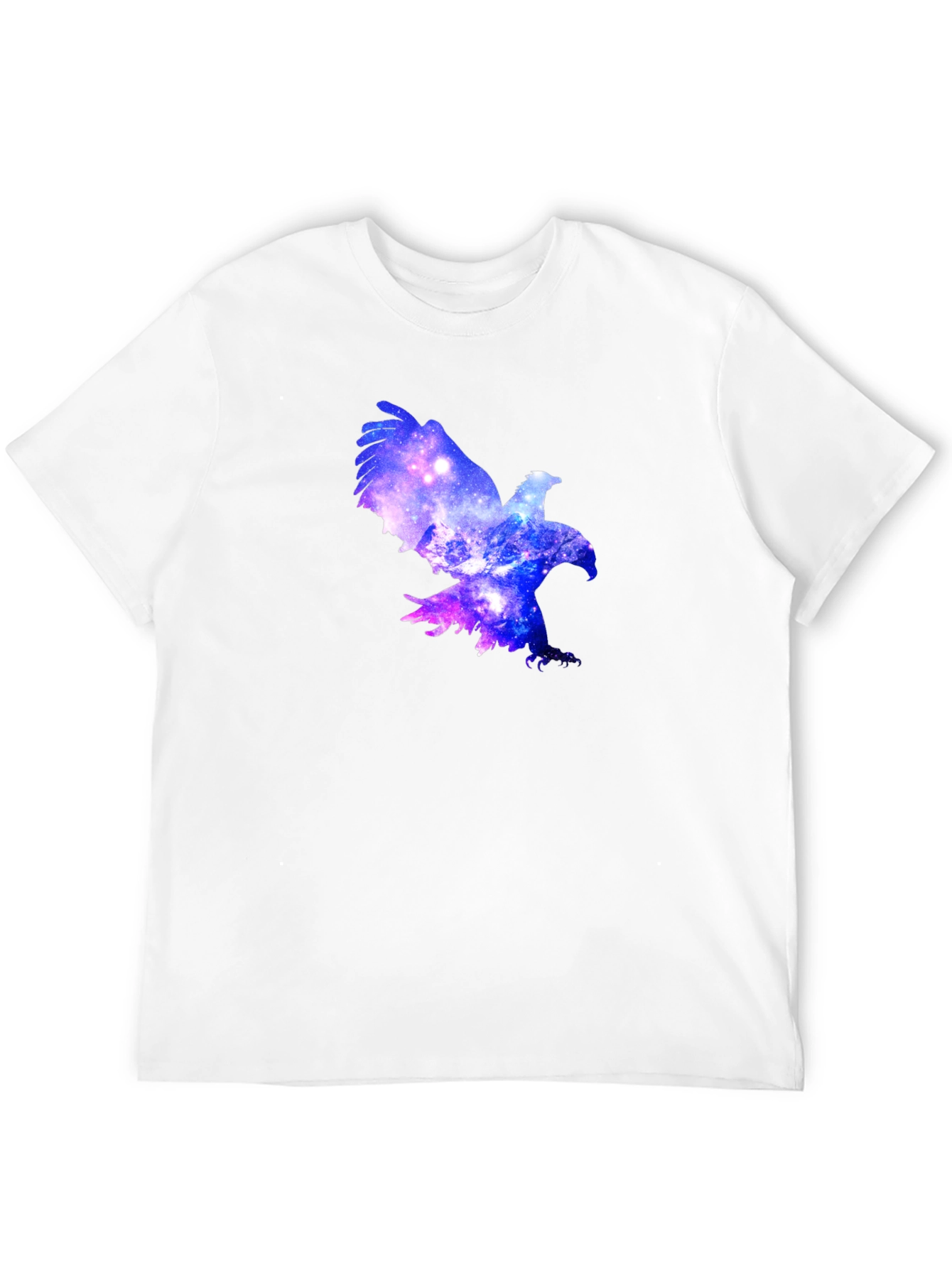 Black Galaxy Eagle Black T-Shirt - Unique Graphic Tee view 12