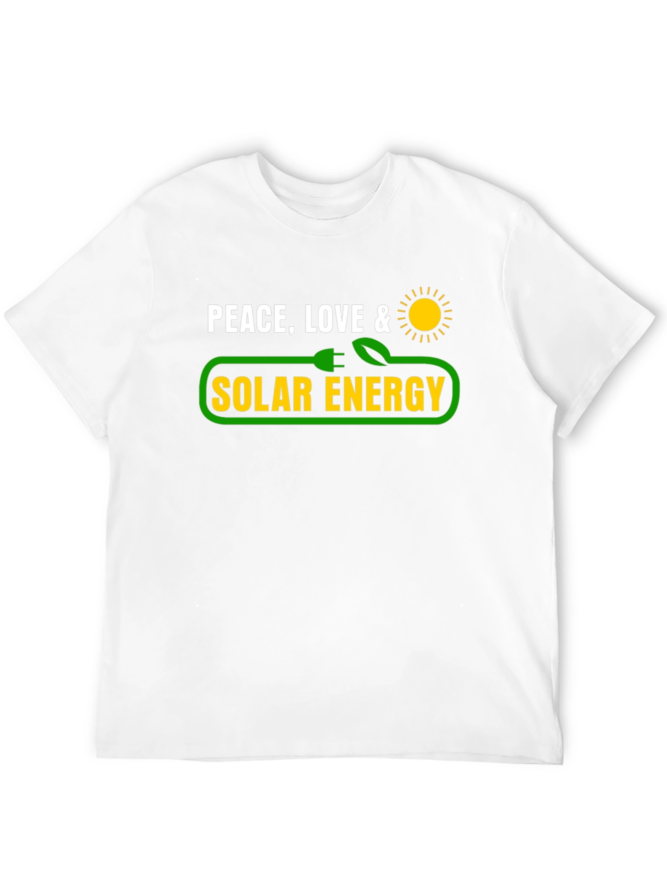 Black Peace Love & Solar Energy Graphic T-Shirt view 12