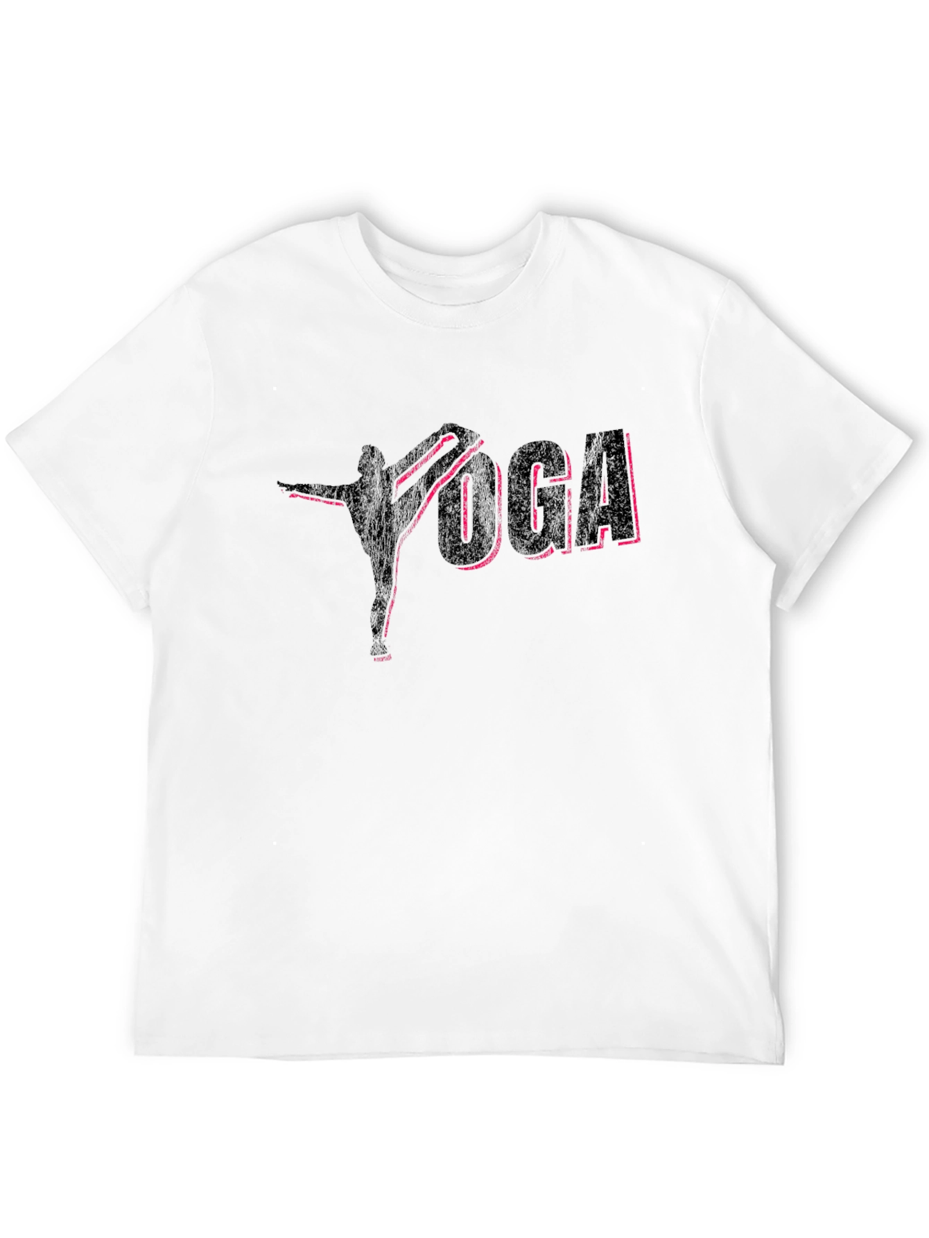 Black Yoga Pose Graphic Tee - Stylish Black Cotton Shirt view 12