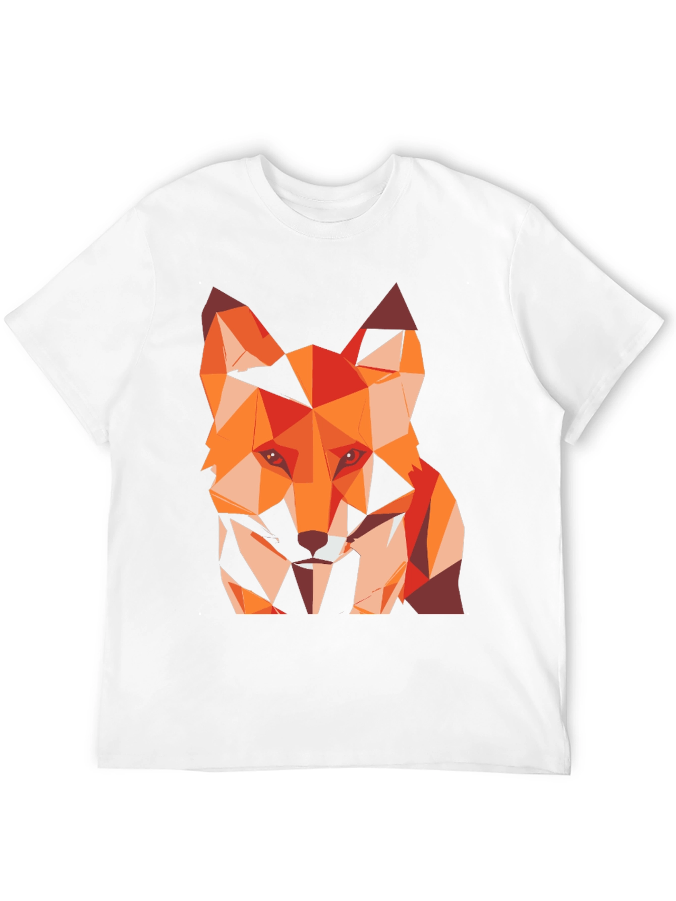 Black Geometric Fox Graphic Tee - Stylish Men's T-Shirt view 12