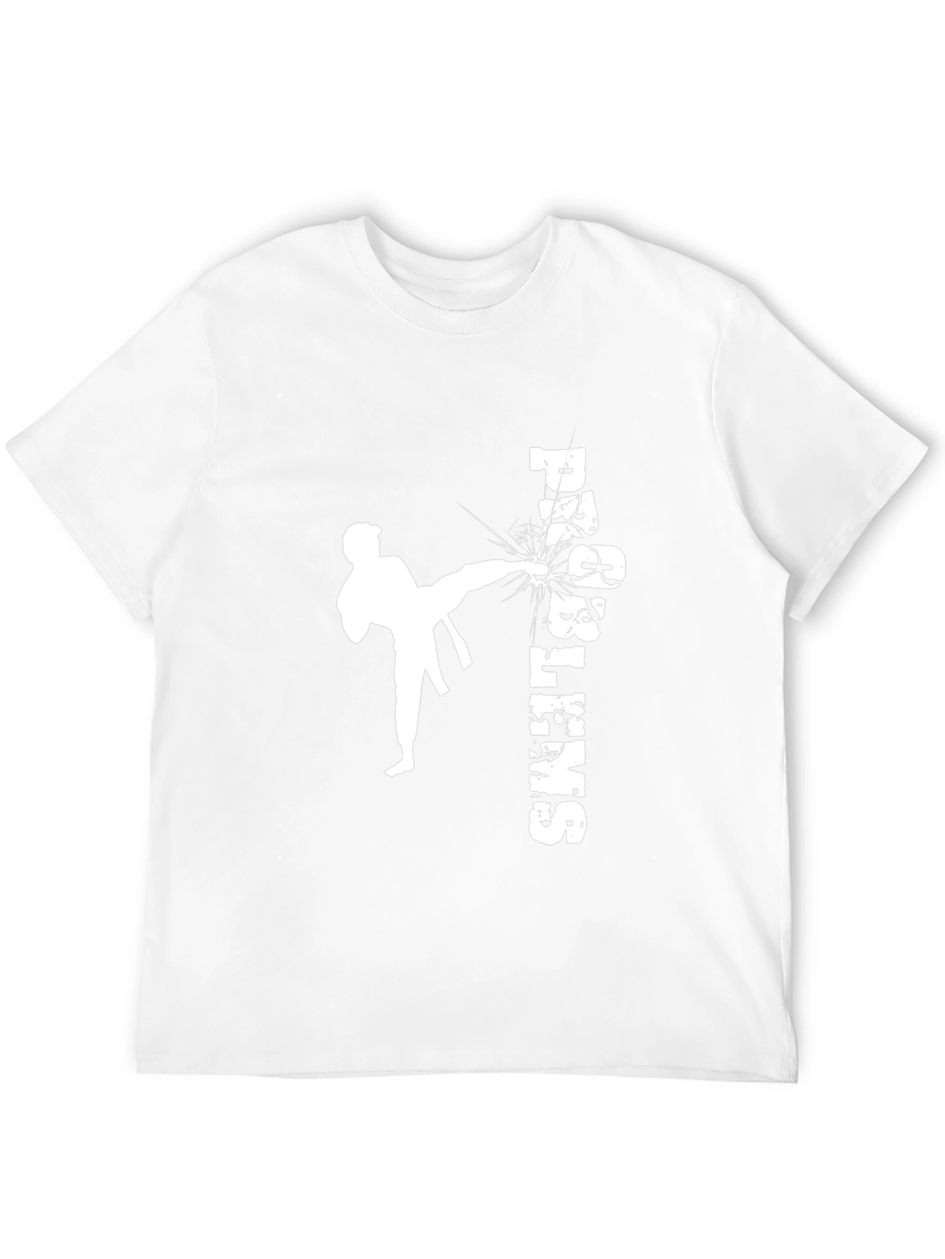 Black Martial Arts Graphic Tee - High Kick Design view 12