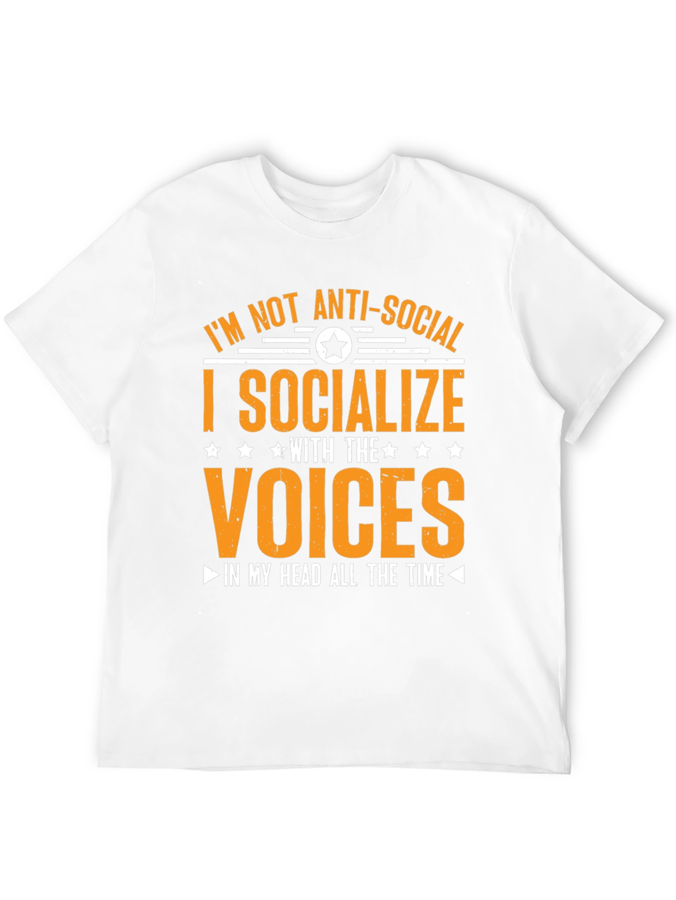 Anti-Social Voices Humor Graphic Tee - 12