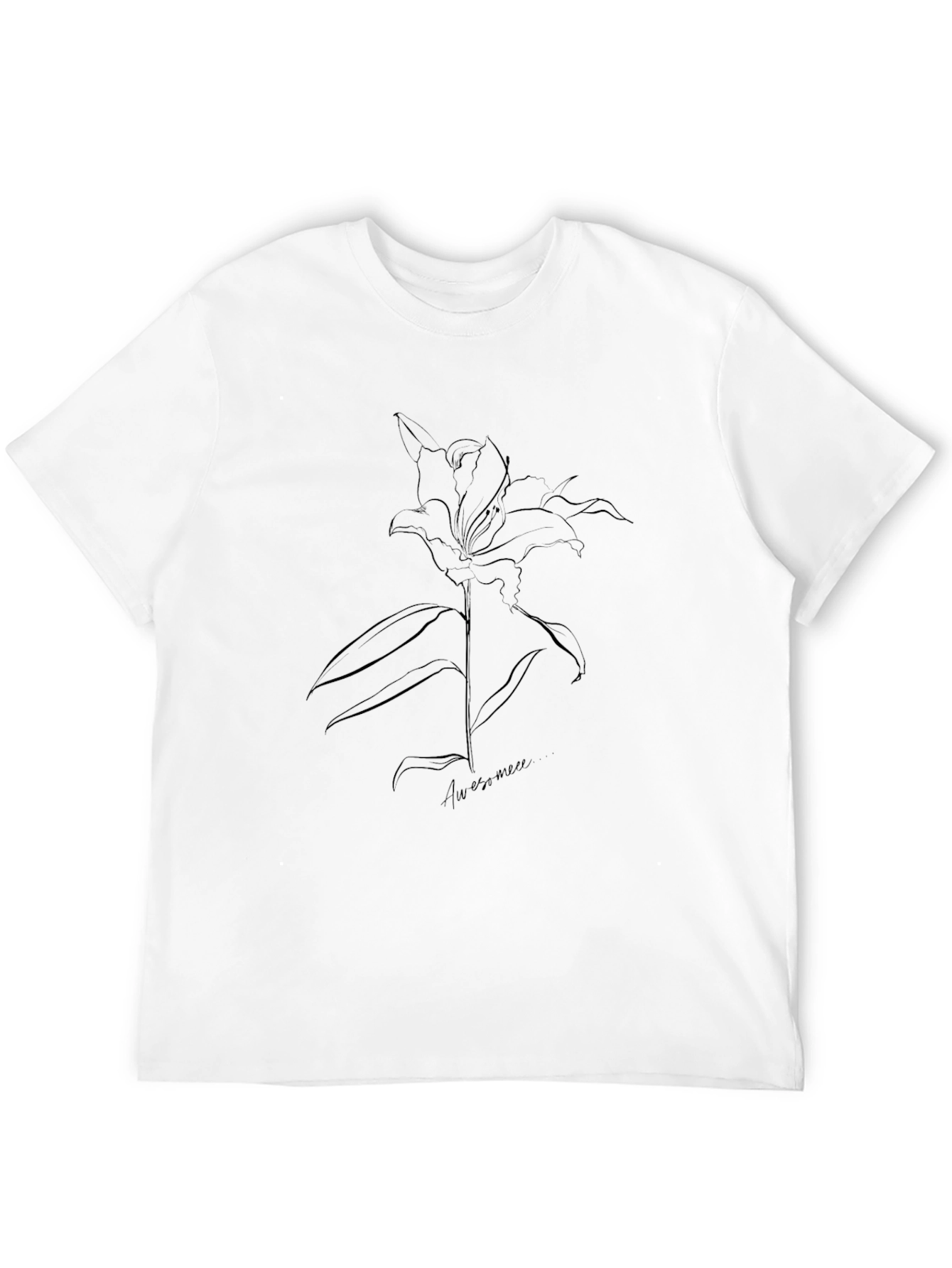 Black Elegant Black Lily Graphic T-Shirt - Awesome Design view 12