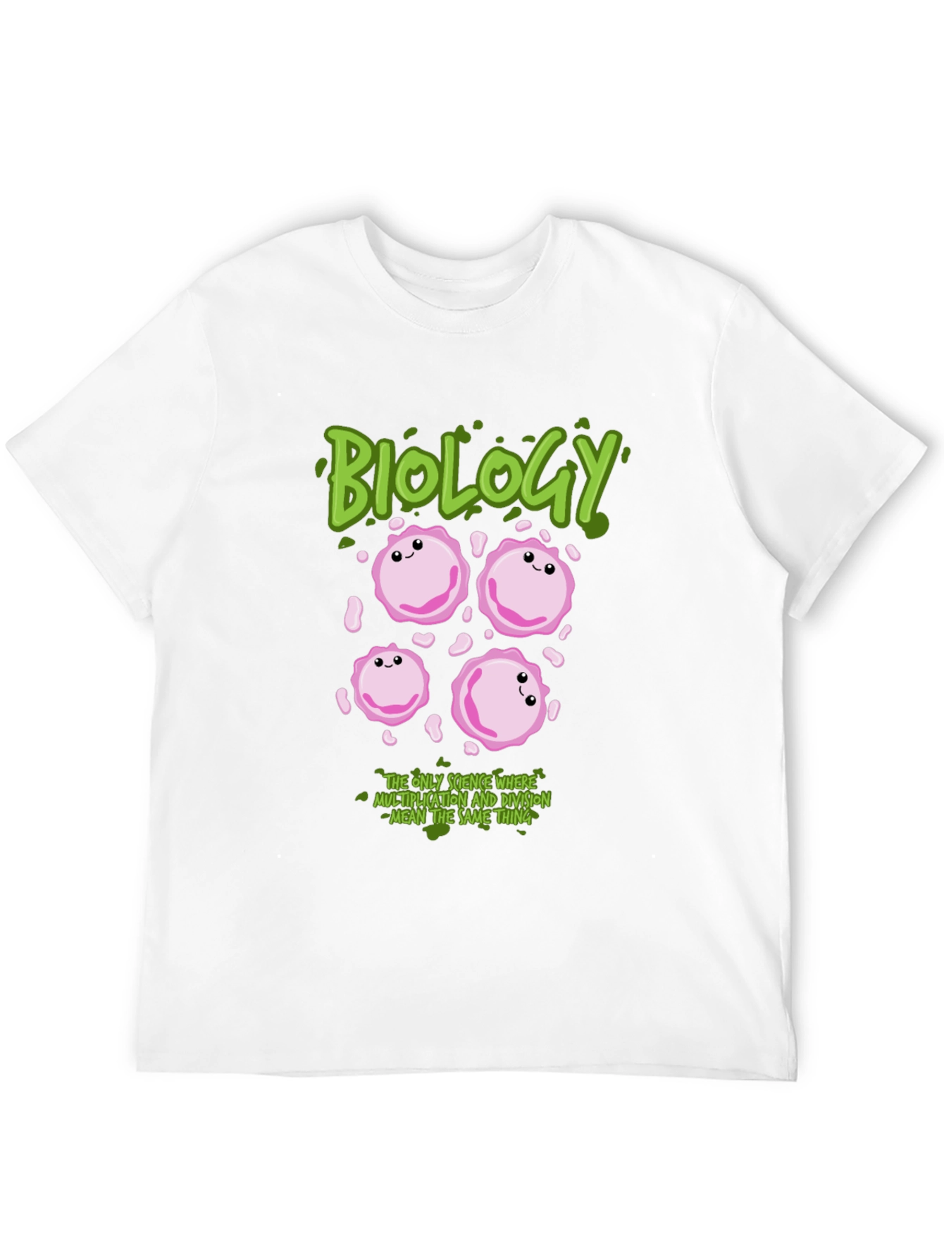 Black Biology Cell Division T-Shirt: Funny Science Tee view 12