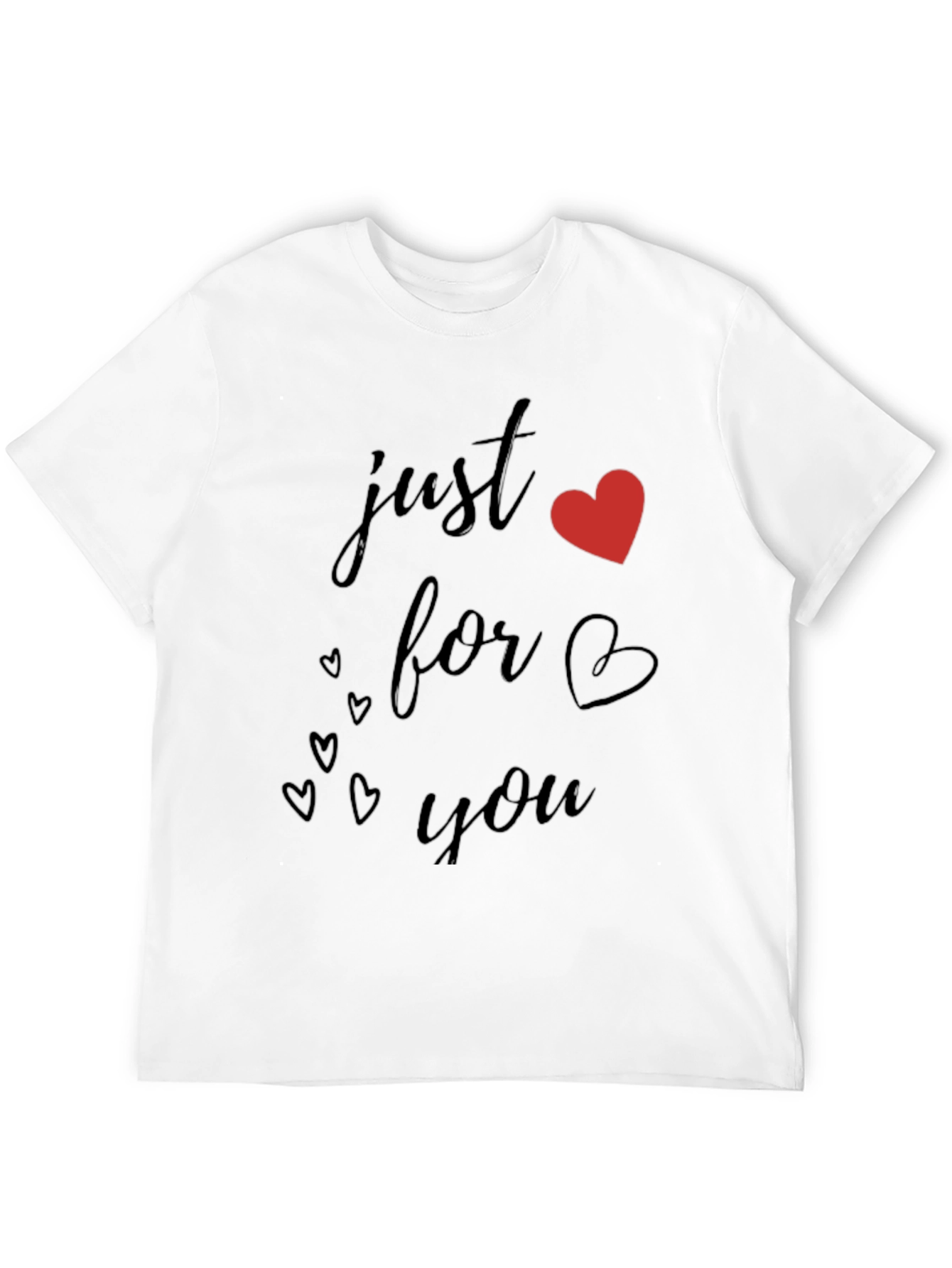 Black Just For You Black Heart Graphic T-Shirt view 12