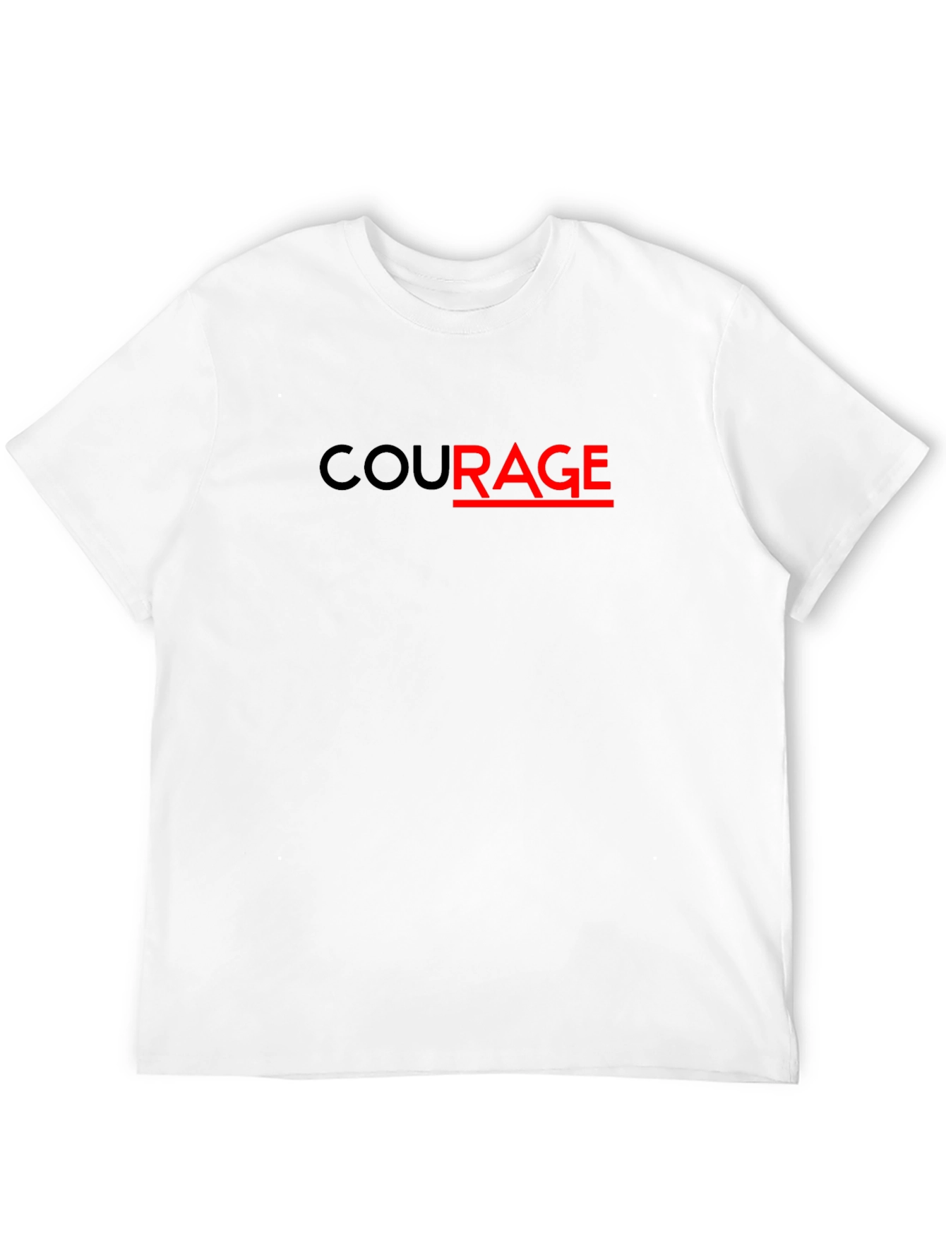 Black Courage Graphic Print T-Shirt - Stylish Black Tee view 12