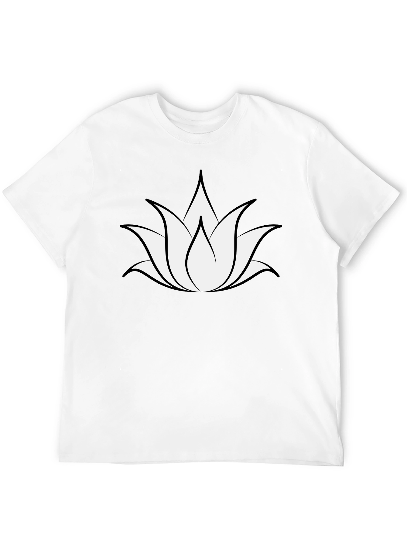 Black Lotus Flower Graphic Tee - Black Cotton Blend view 12