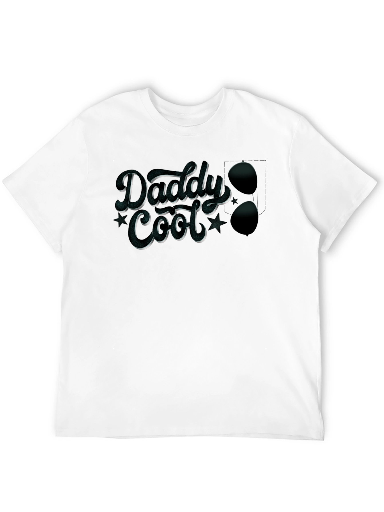 Black Daddy Cool Graphic Tee - Stylish Men's Black T-Shirt view 12
