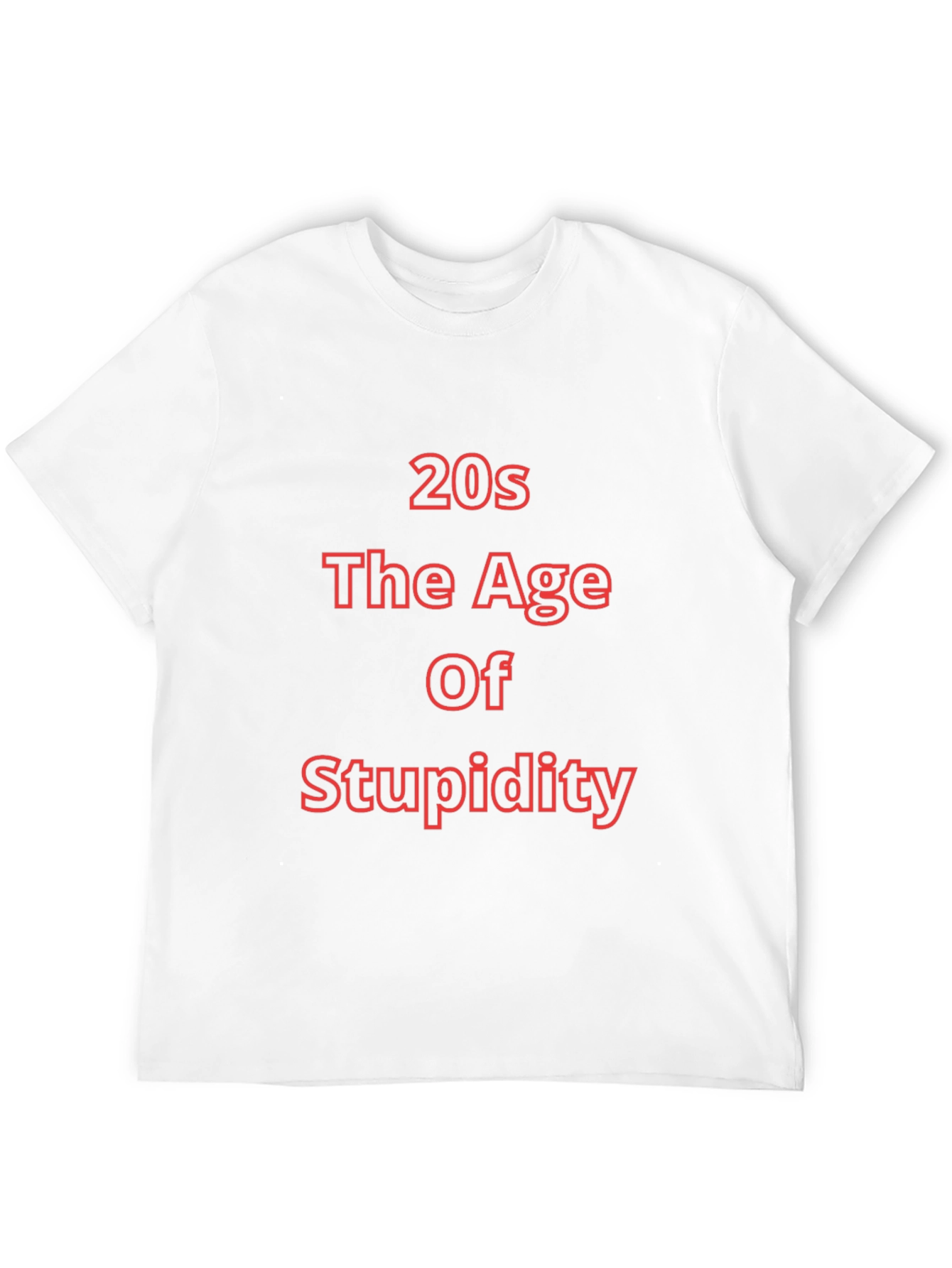 Black 20s The Age of Stupidity Funny T-Shirt view 12