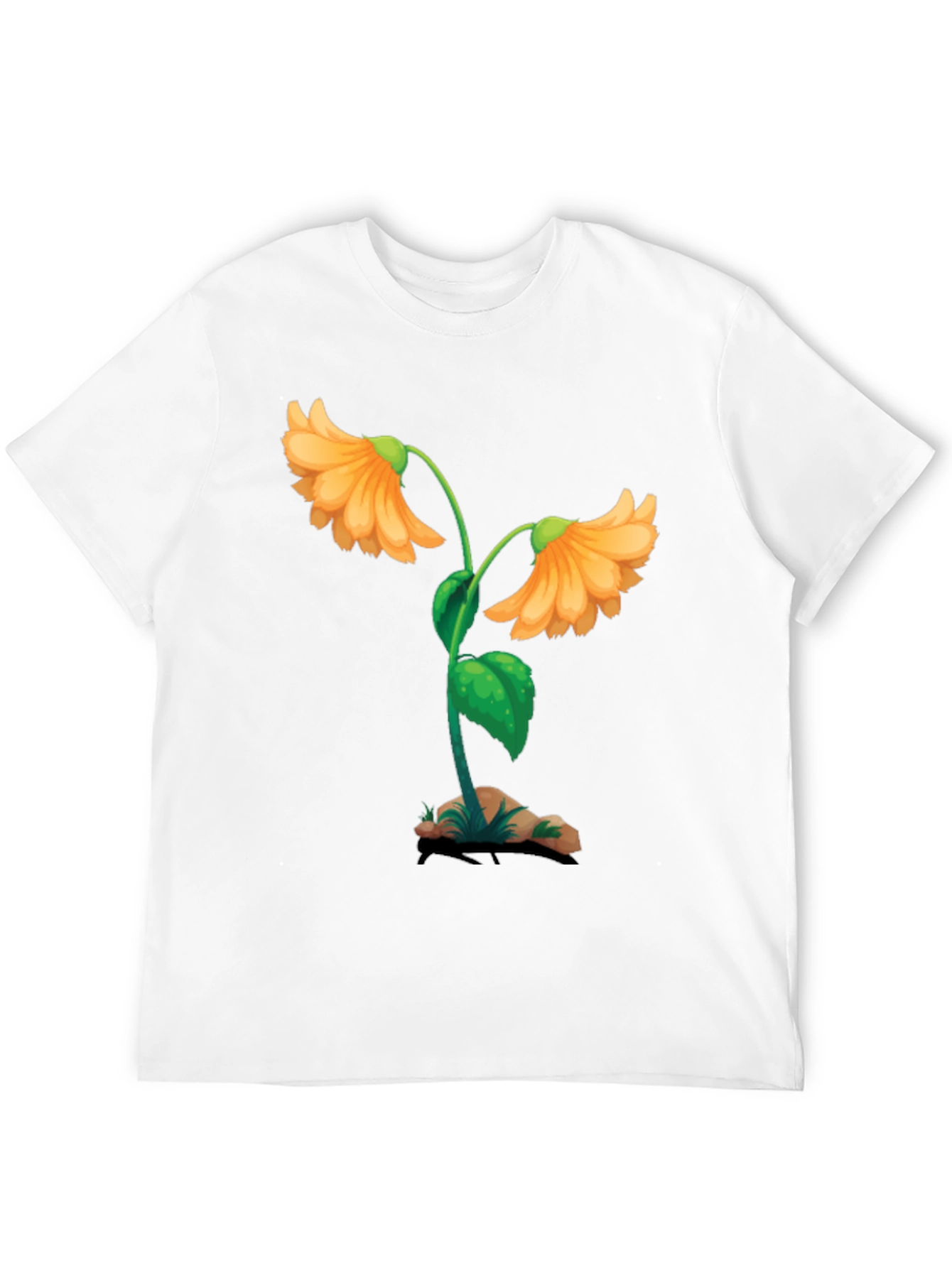 Black Floral Graphic Black T-Shirt - Unique Design view 12