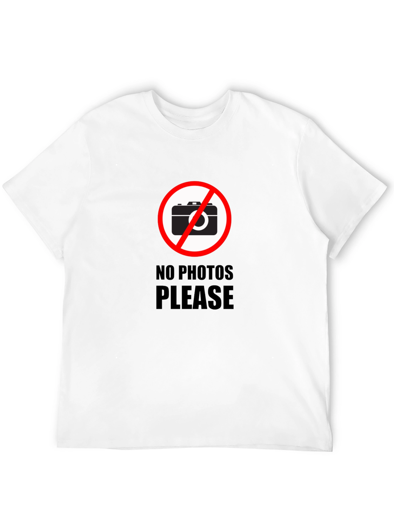 Black No Photos Please Graphic T-Shirt - Stylish Black Tee view 12