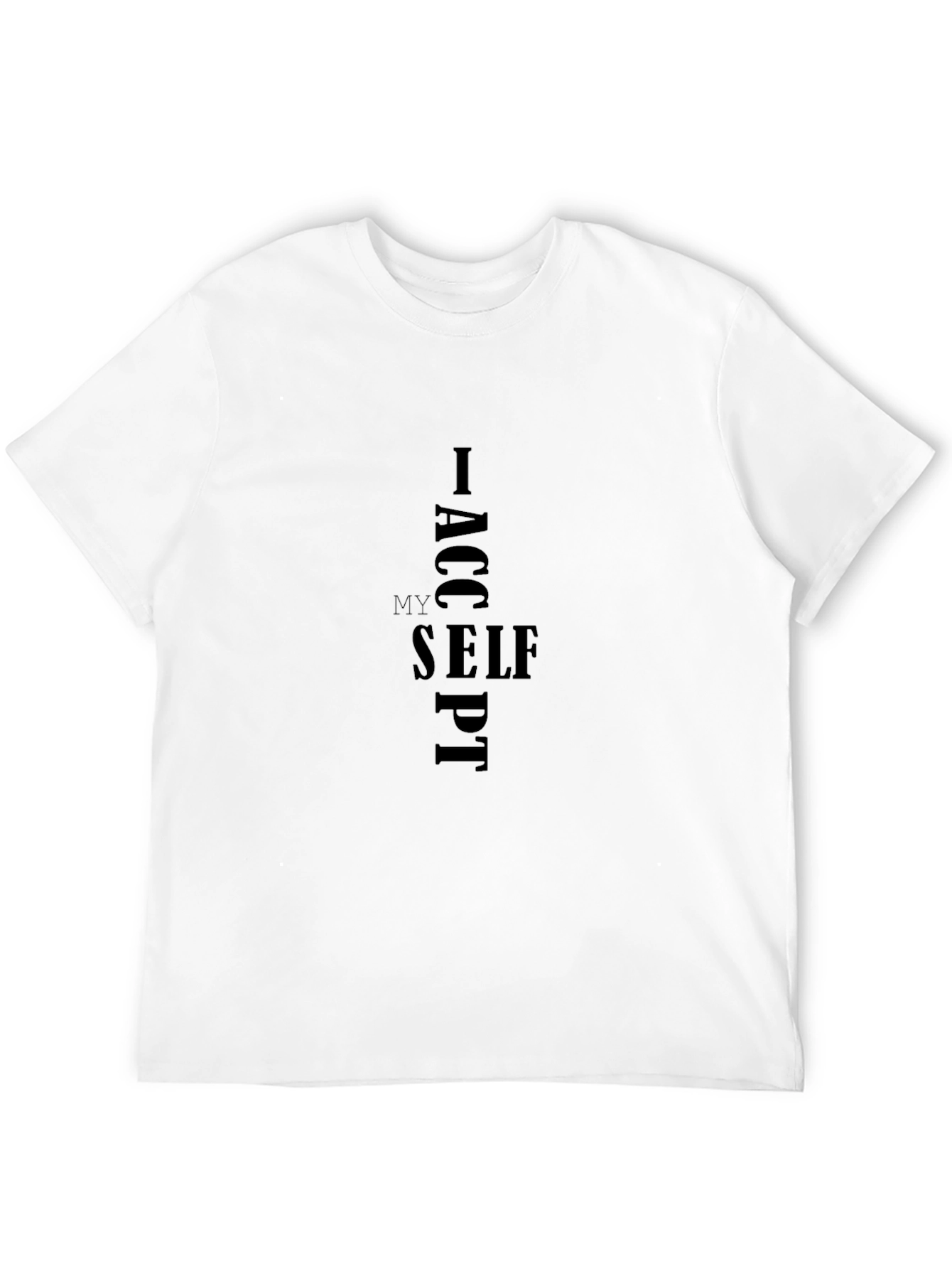 Black I Accept Myself Graphic Tee - Black view 12