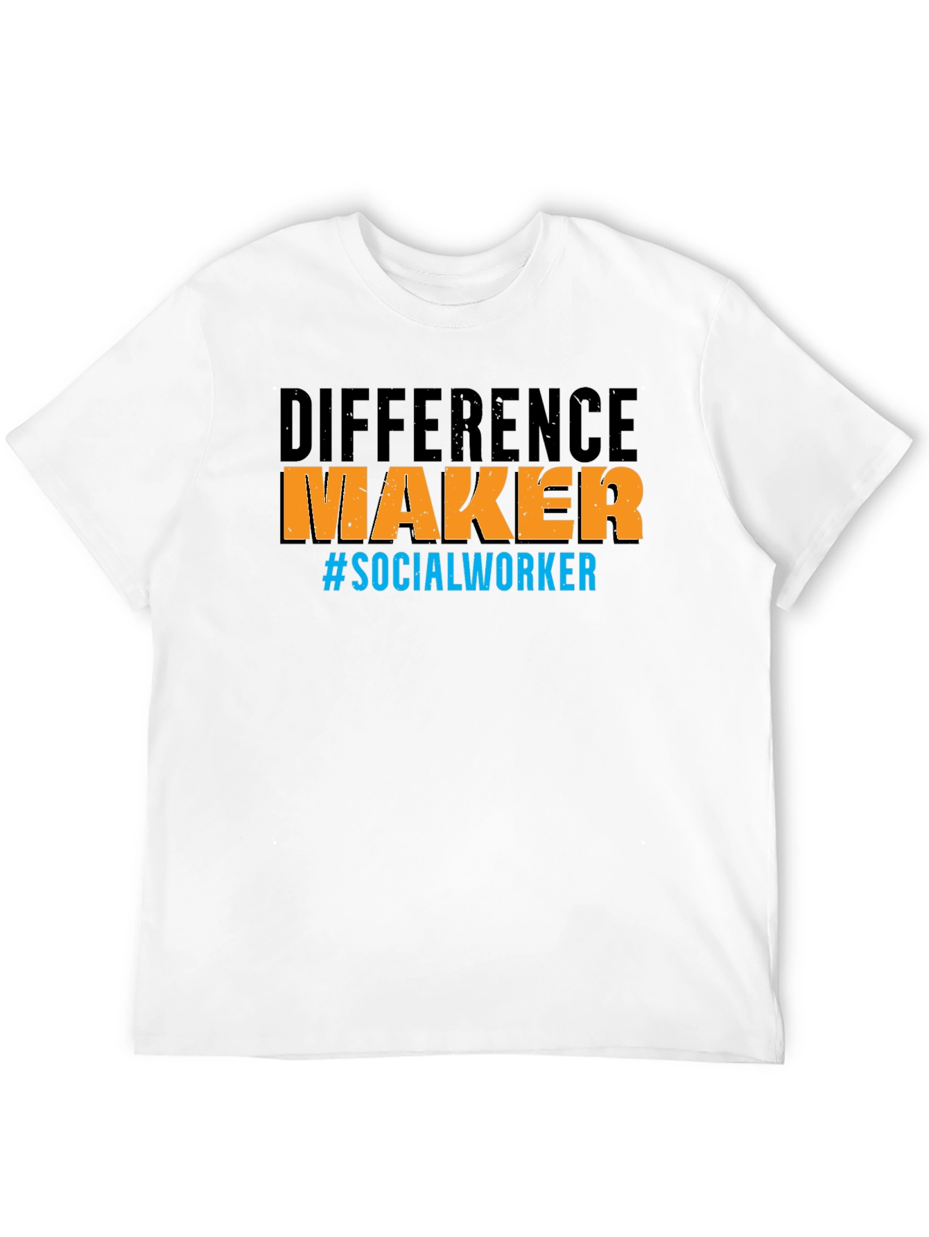 Black Difference Maker Social Worker T-Shirt view 12