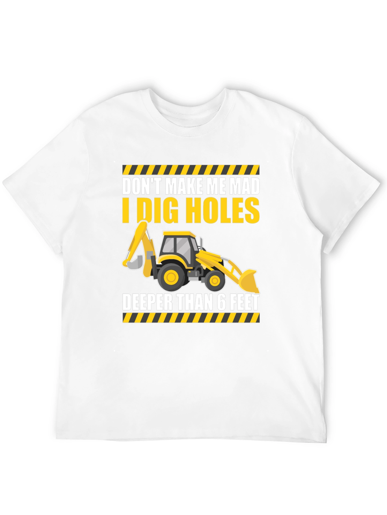 Black I Dig Holes T-Shirt - Construction Humor view 12