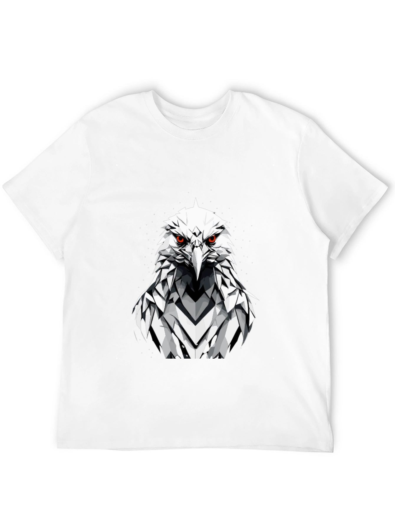 Black Eagle Graphic Tee - Fierce Geometric Bird Design view 12