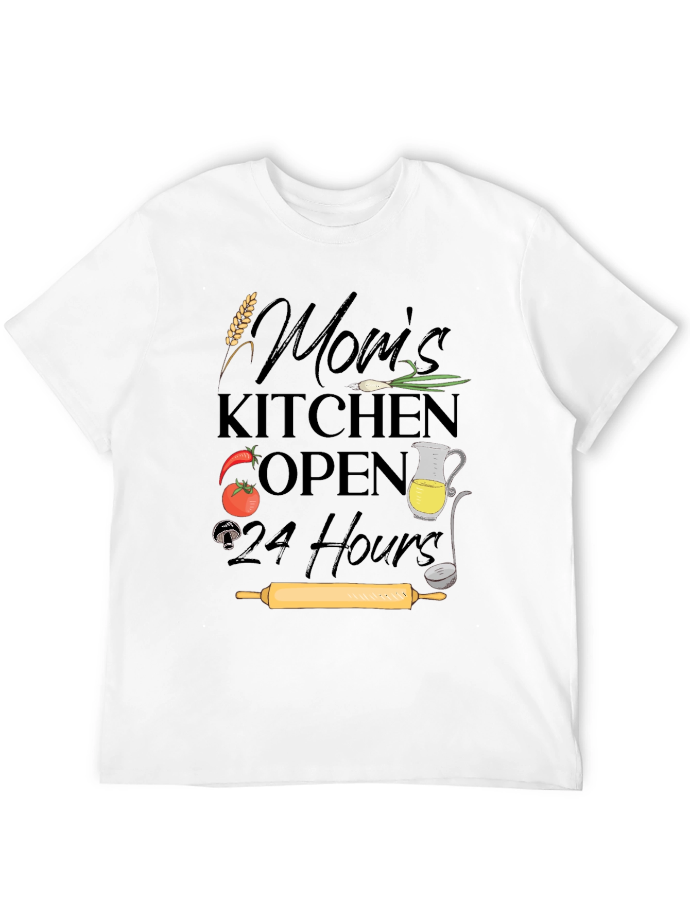 Black Mom's Kitchen Open 24 Hours T-Shirt view 12