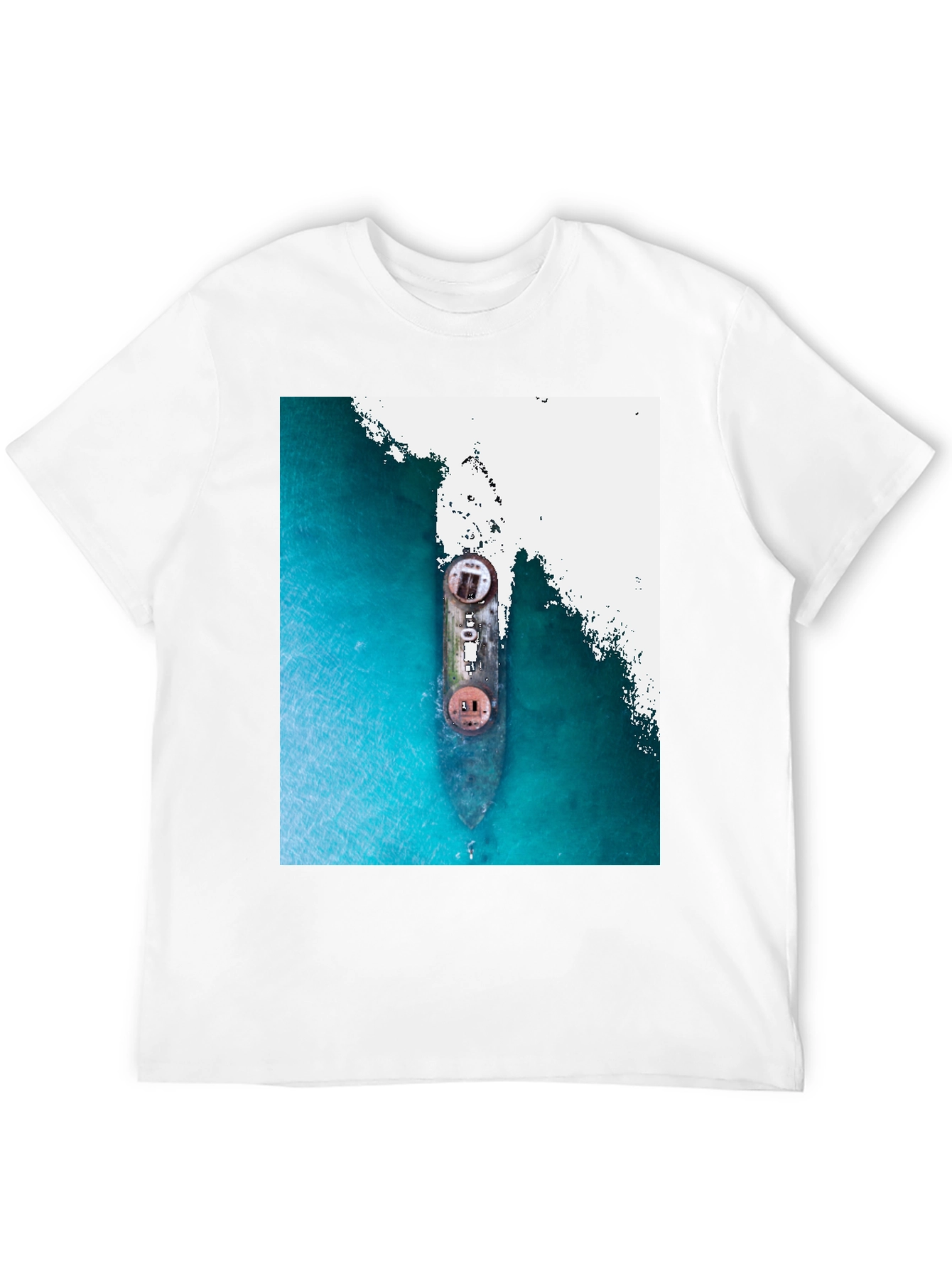 Black Sunken Ship Graphic T-Shirt view 12
