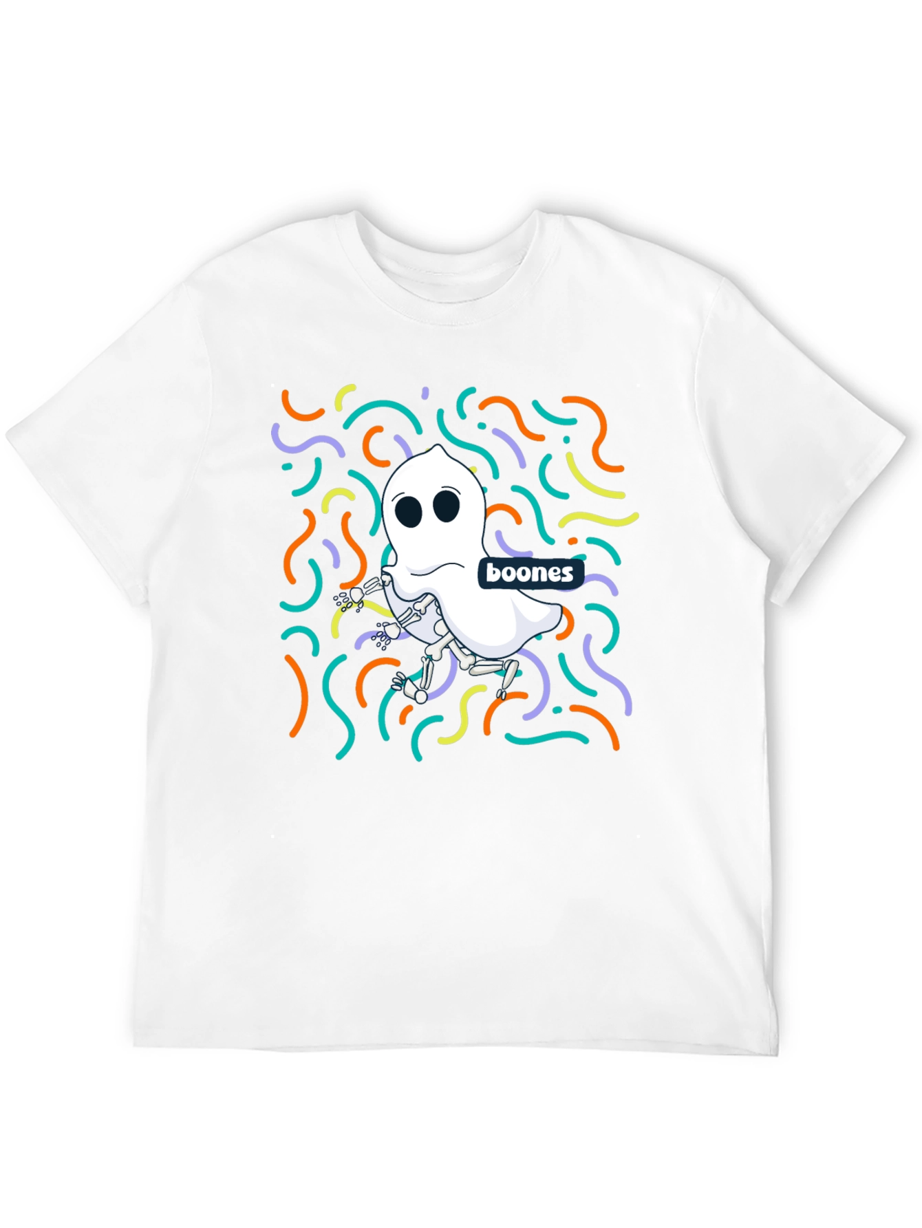 Black Boones Ghost Skeleton T-Shirt - Halloween Style view 12