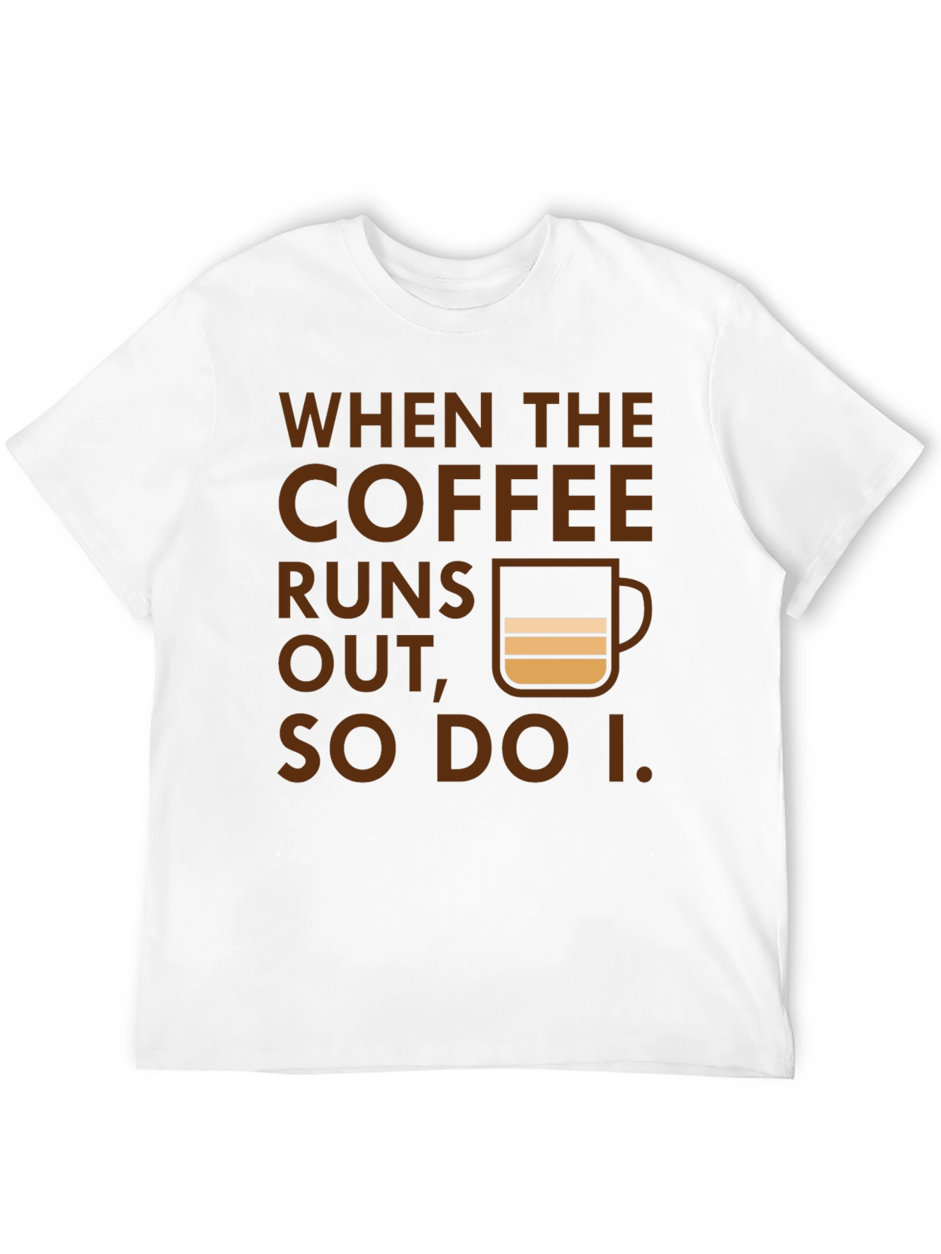 Black Coffee Runs Out T-Shirt - Funny Coffee Lover Tee view 12