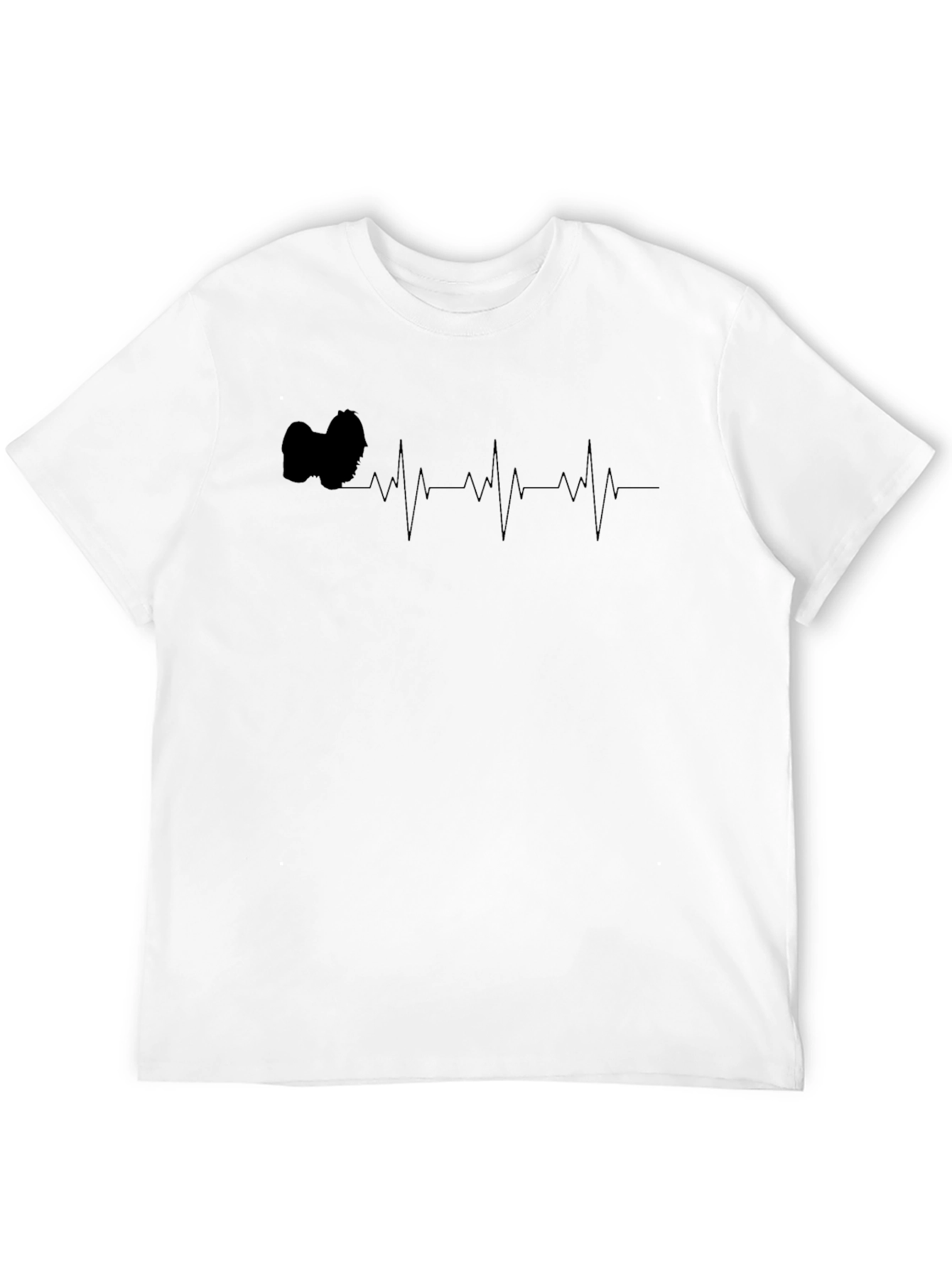 Black Dog Heartbeat T-Shirt - Black view 12